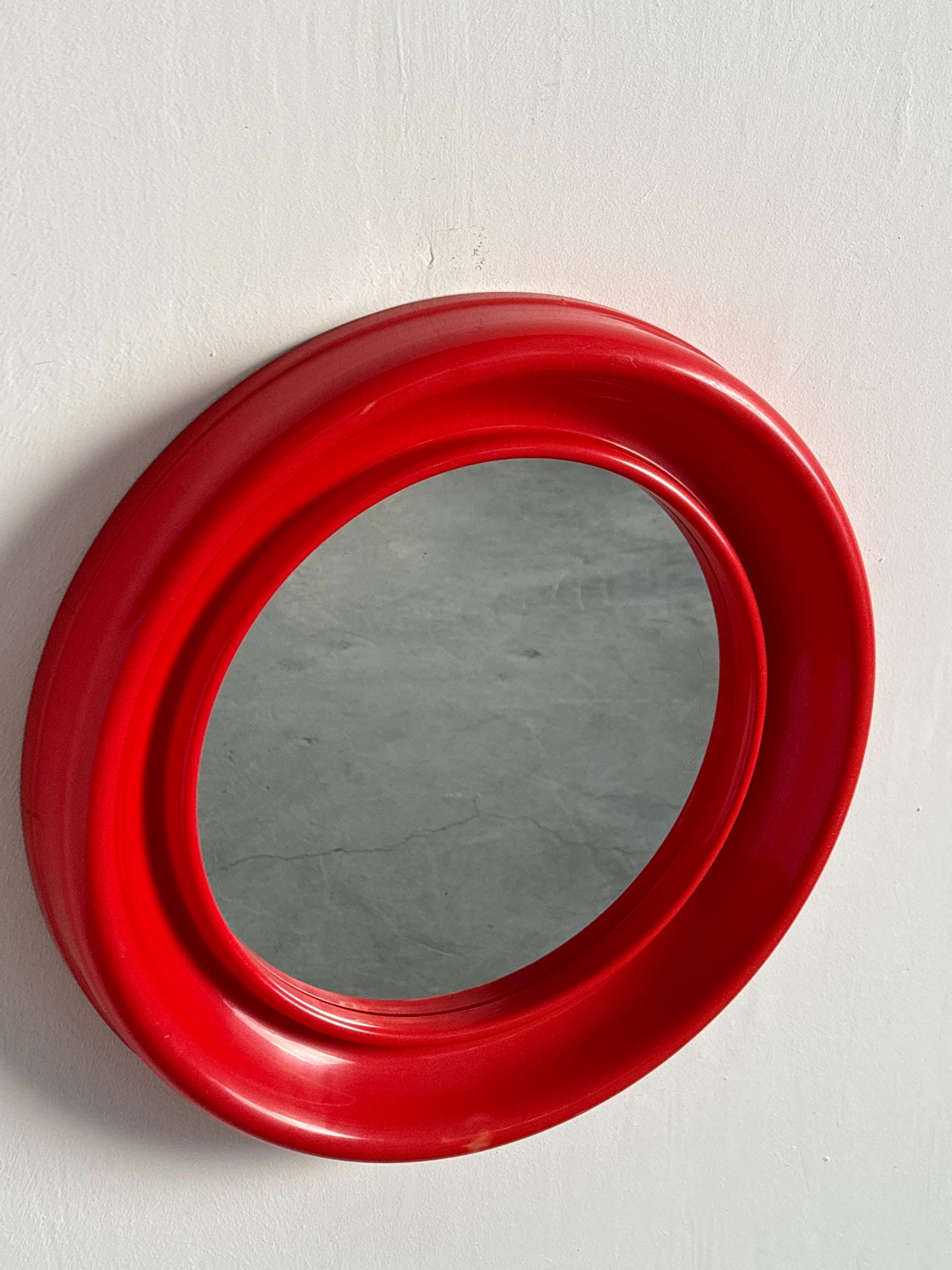 Space Age Circular Wall Mirror, 1980s