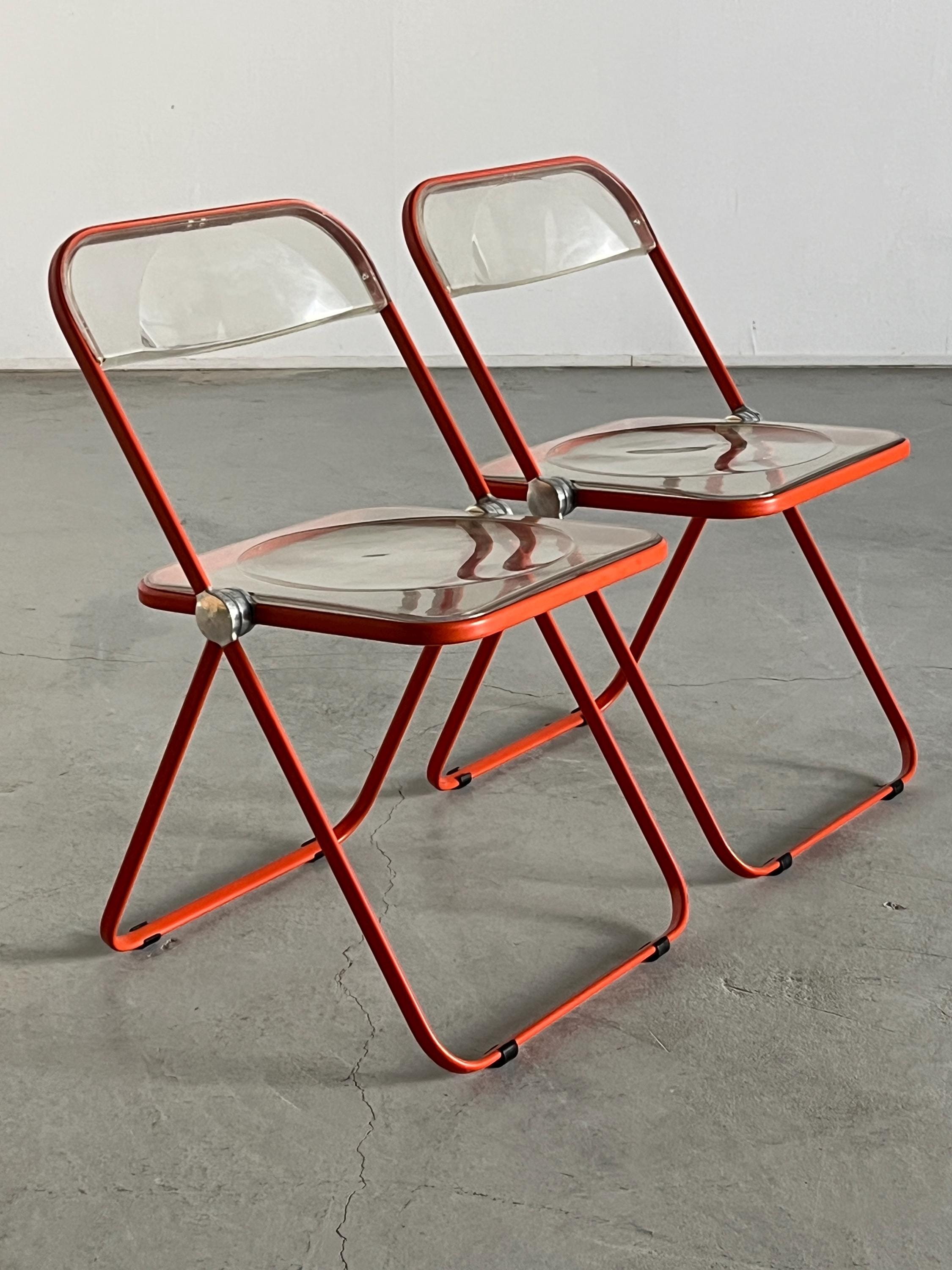 'Plia' Folding Chairs by Giancarlo Piretti for Anonima Castelli