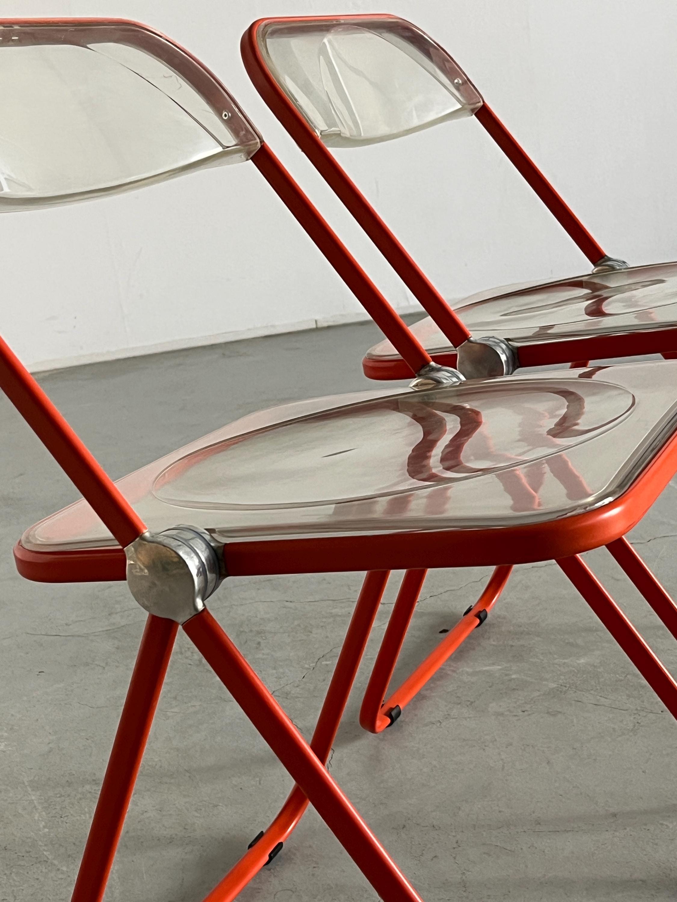 'Plia' Folding Chairs by Giancarlo Piretti for Anonima Castelli
