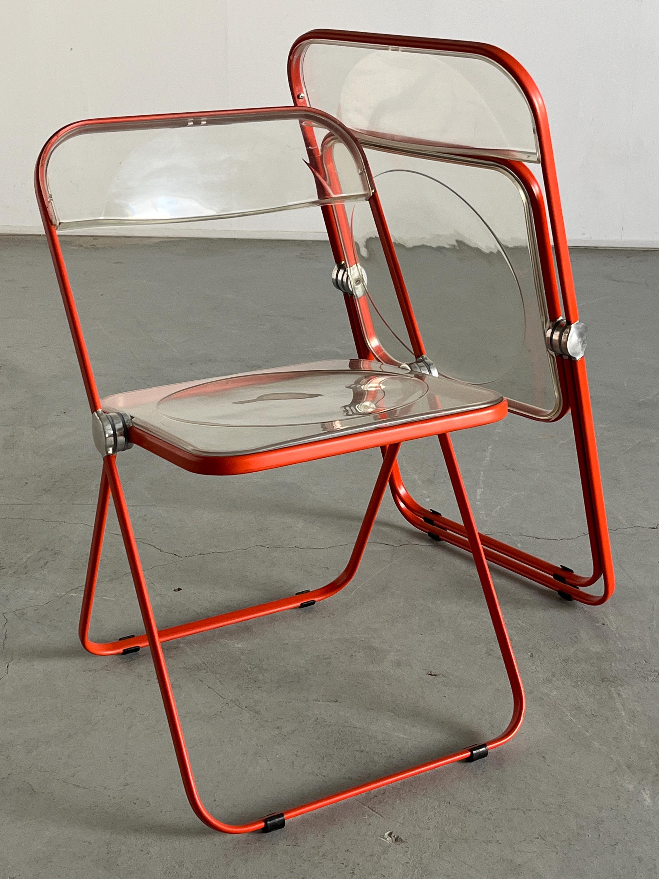 'Plia' Folding Chairs by Giancarlo Piretti for Anonima Castelli
