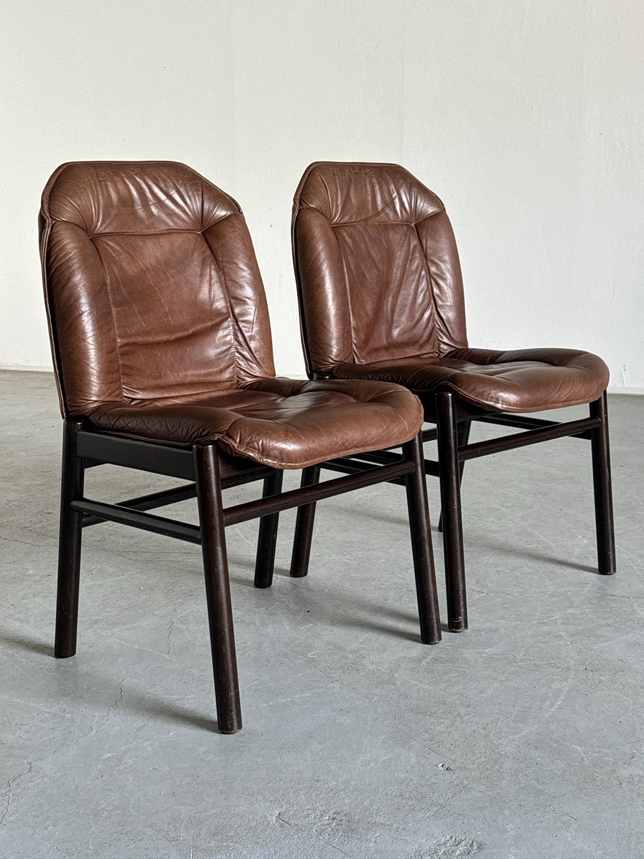 Scandinavian Mid-Century Leather Chairs