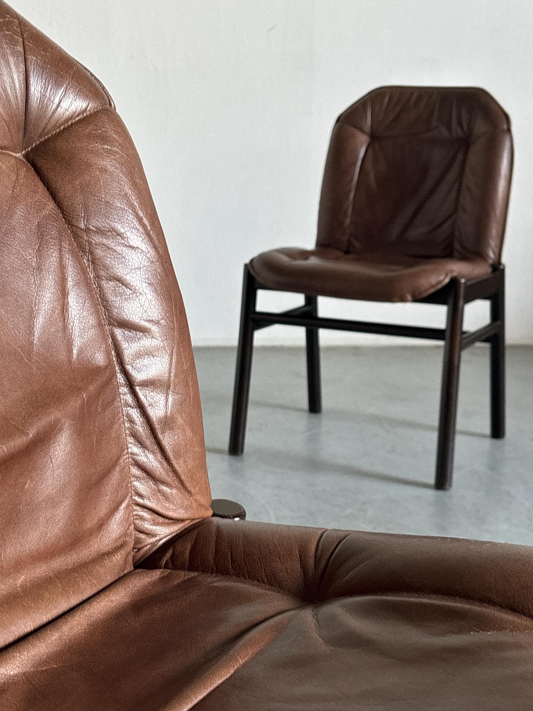 Scandinavian Mid-Century Leather Chairs