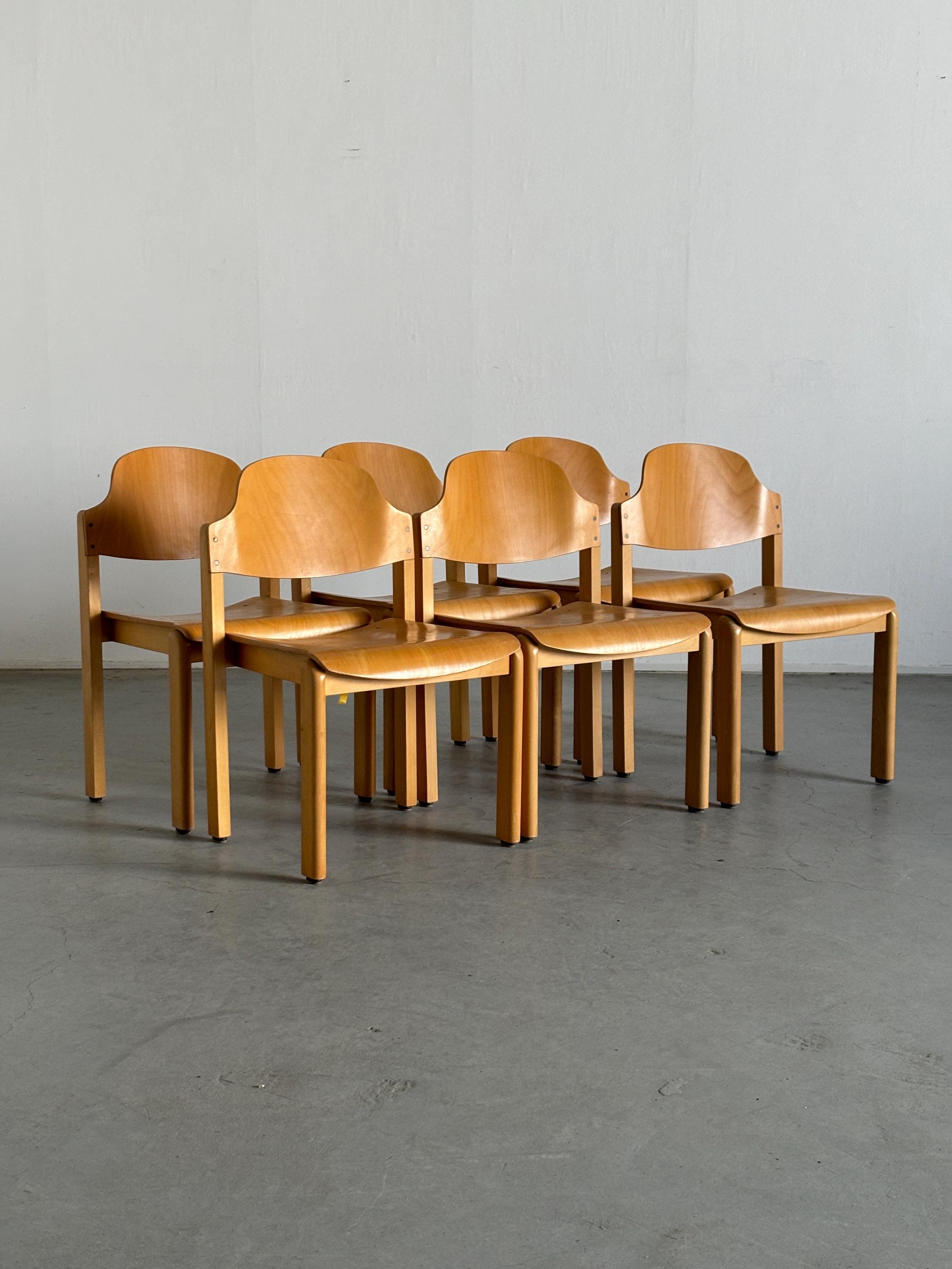 Mid-Century Modern Stackable Dining Chairs, 1970s Germany