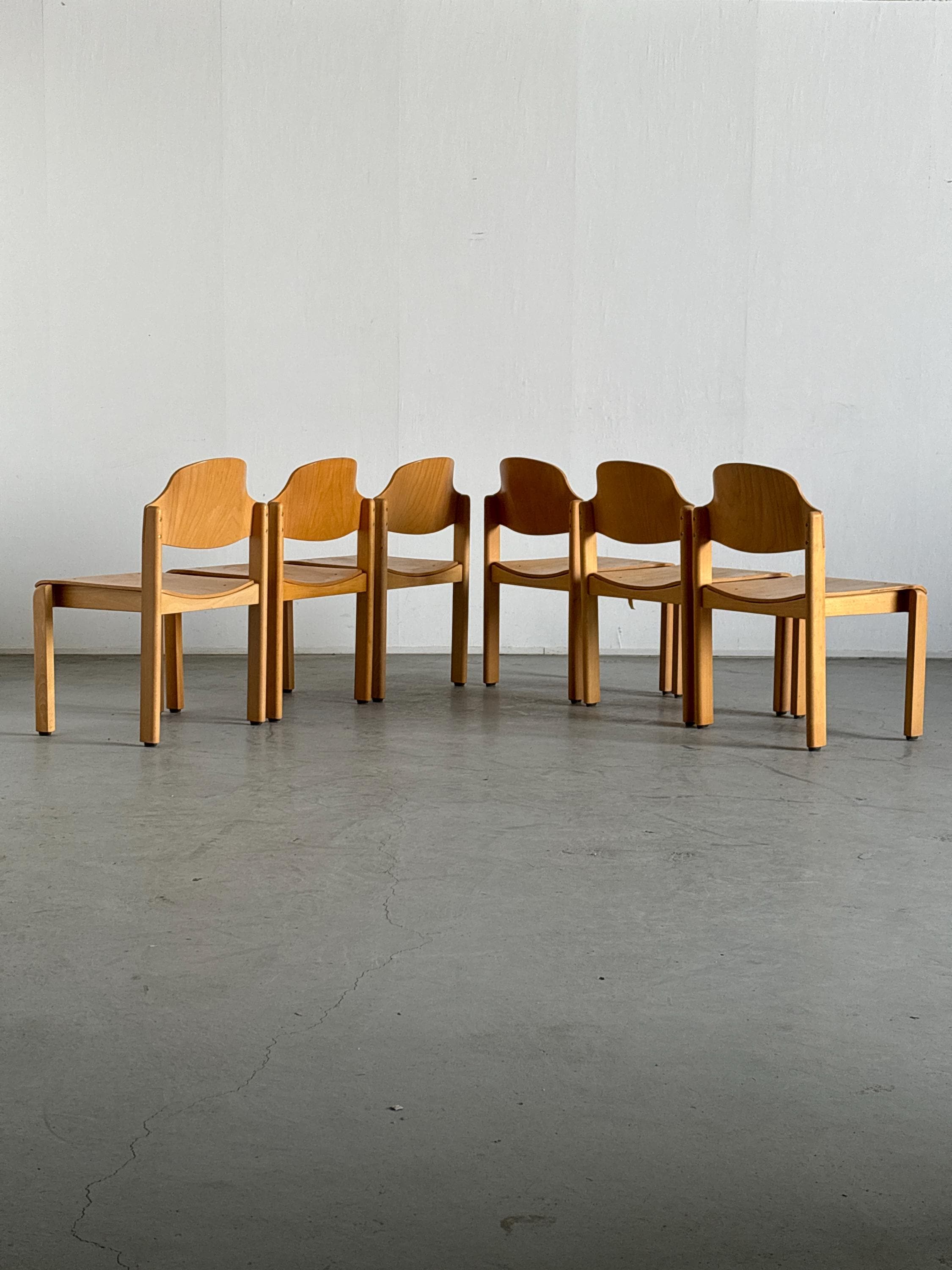 Mid-Century Modern Stackable Dining Chairs, 1970s Germany