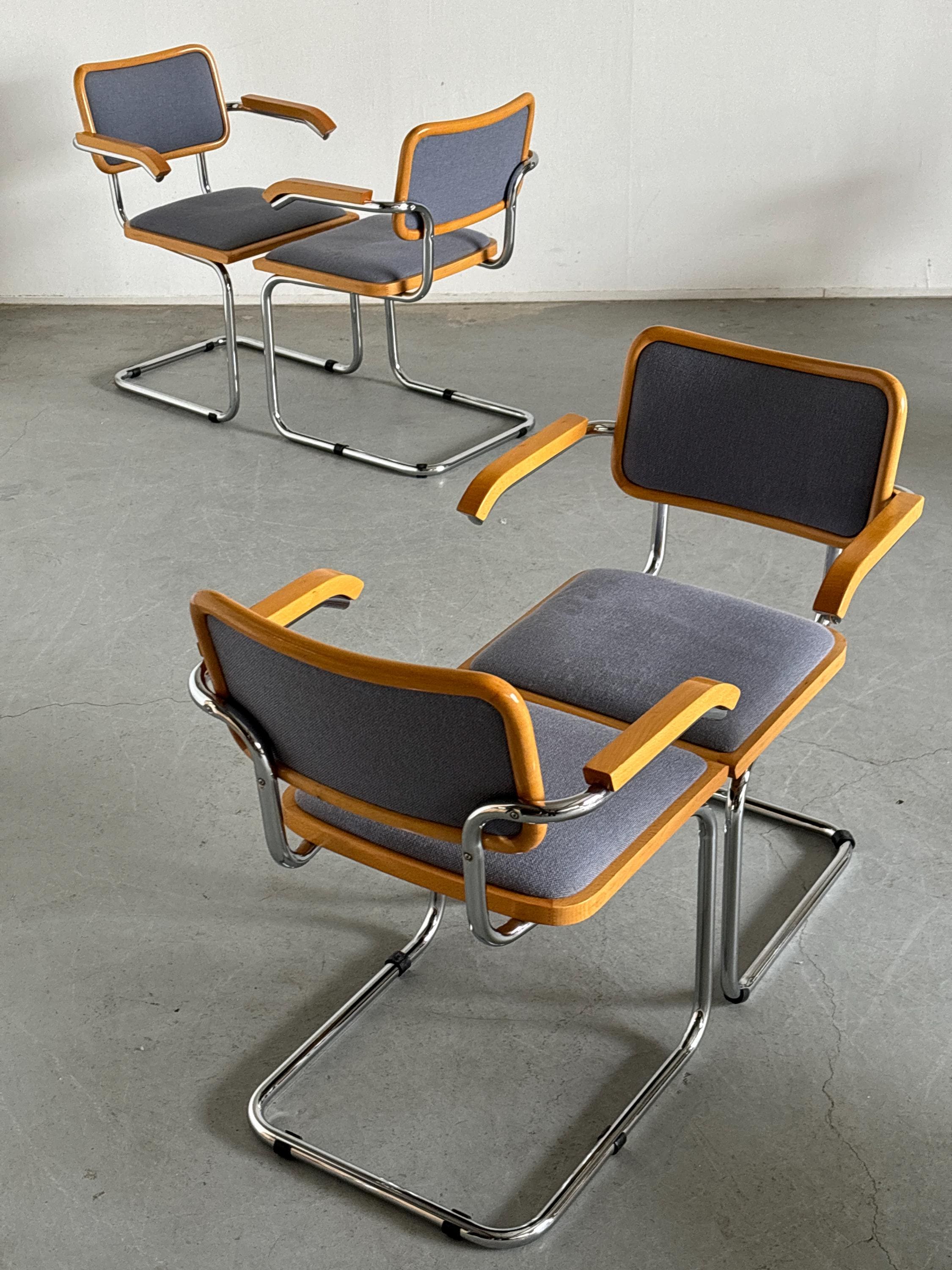 Marcel Breuer B64 Cesca Armchairs by Bene Austria
