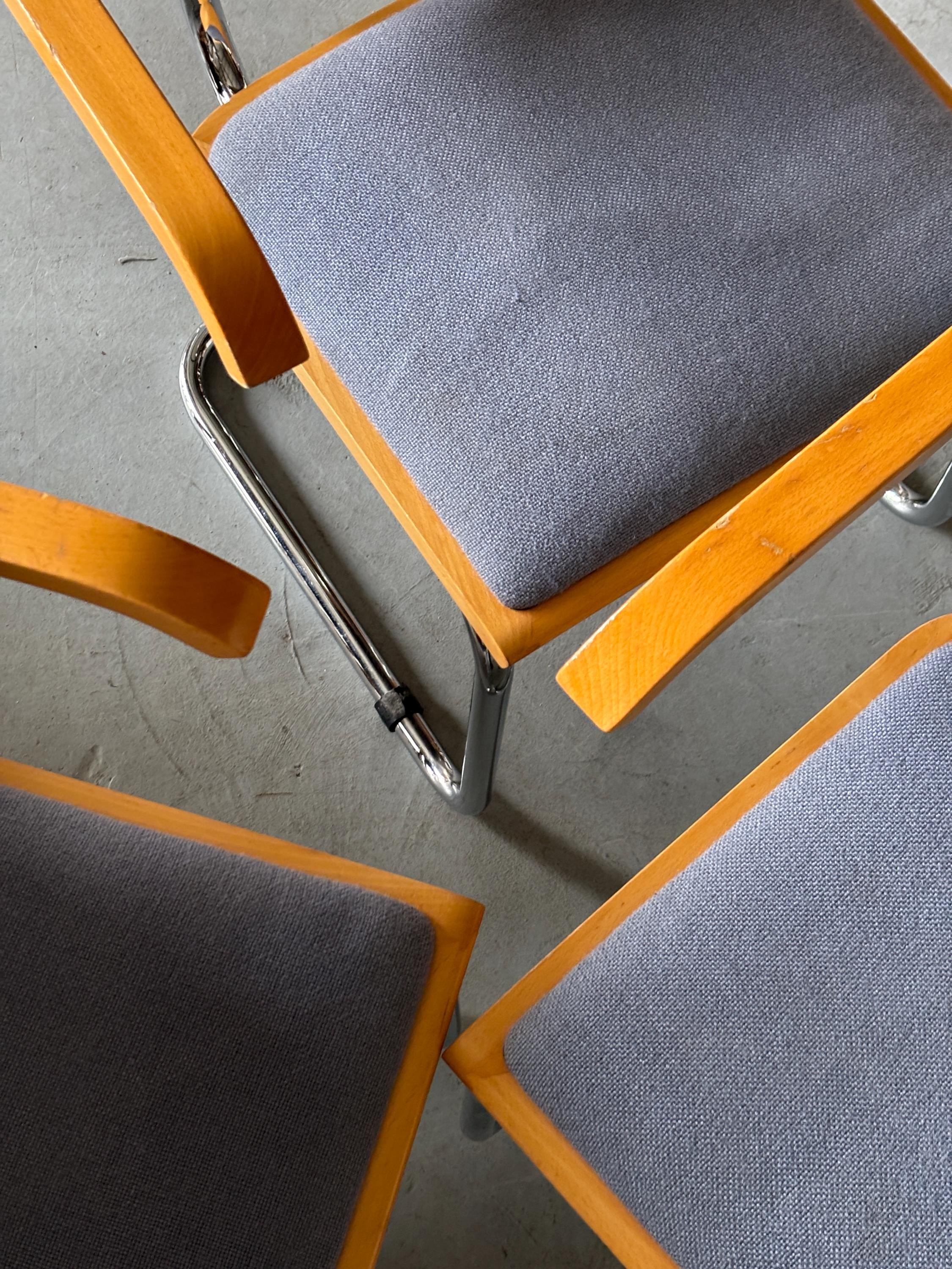 Marcel Breuer B64 Cesca Armchairs by Bene Austria