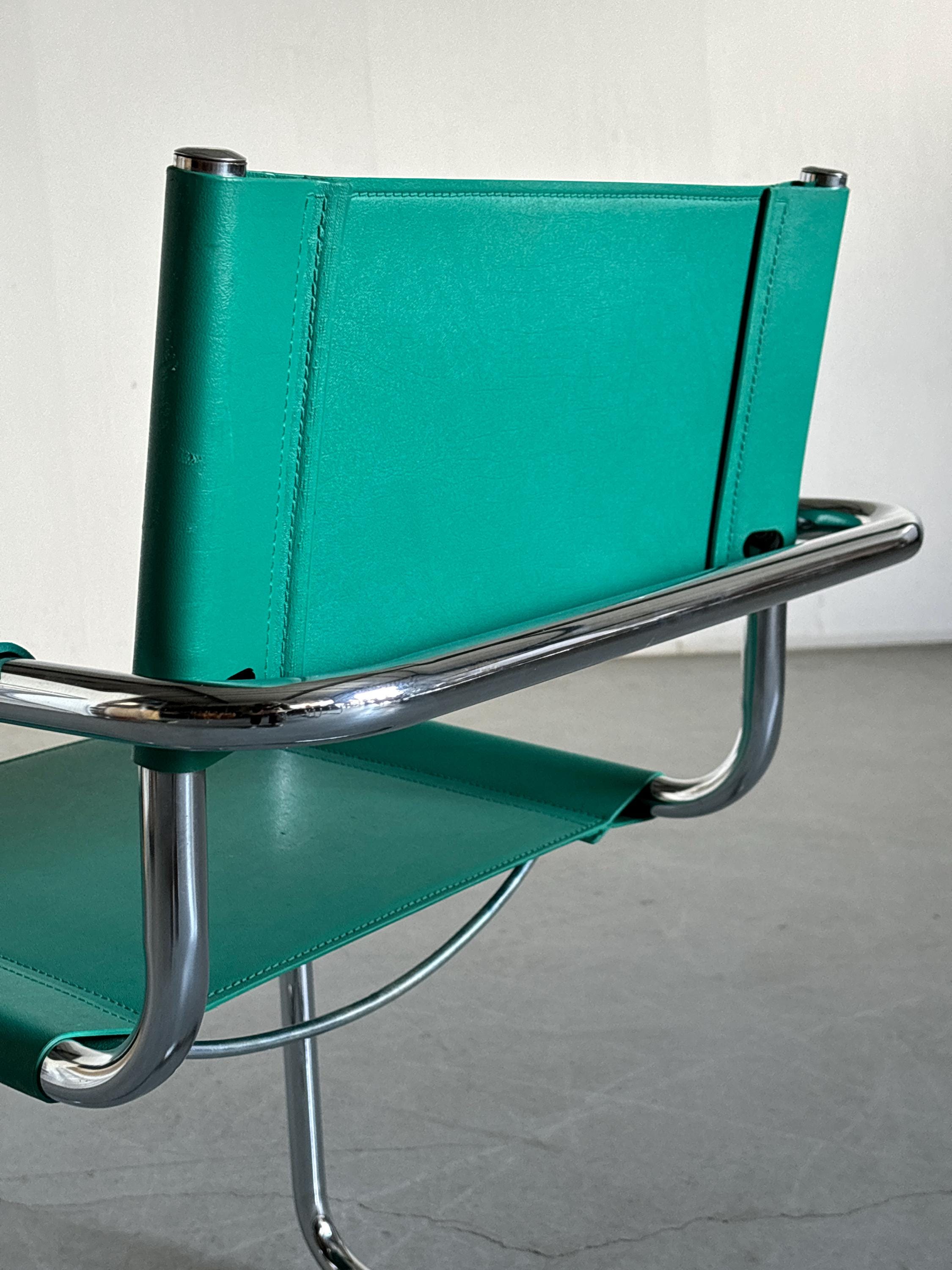 Mart Stam S34 Design Turquoise Cantilever Chair