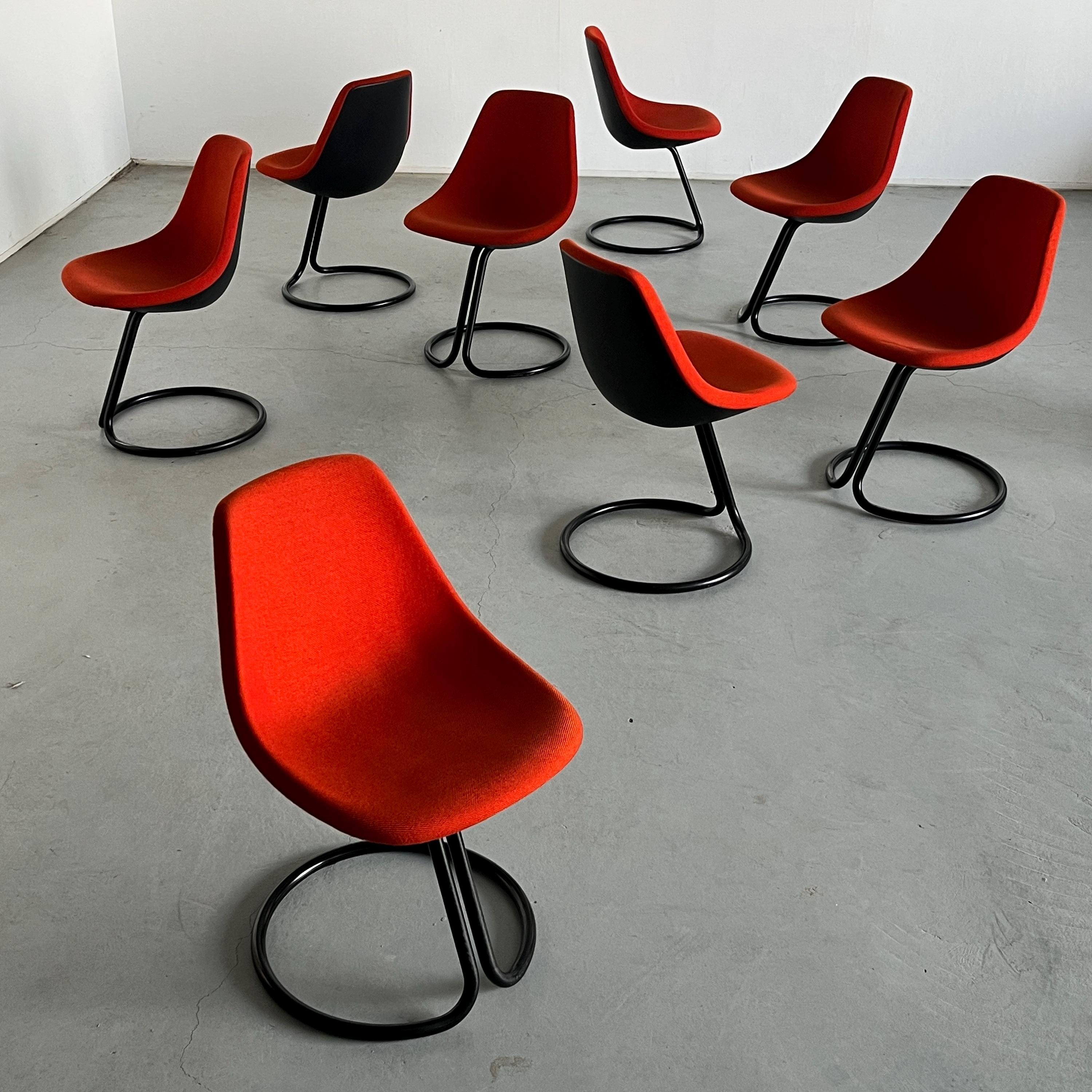 Giotto Stoppino Cantilever Dining Chairs