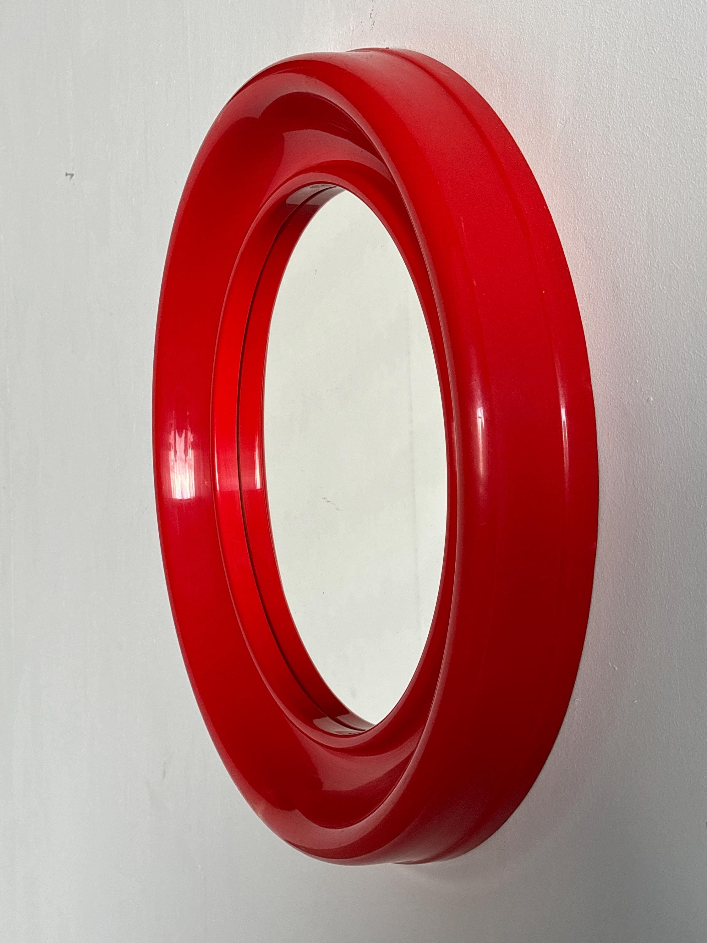 Space Age Circular Wall Mirror, 1980s