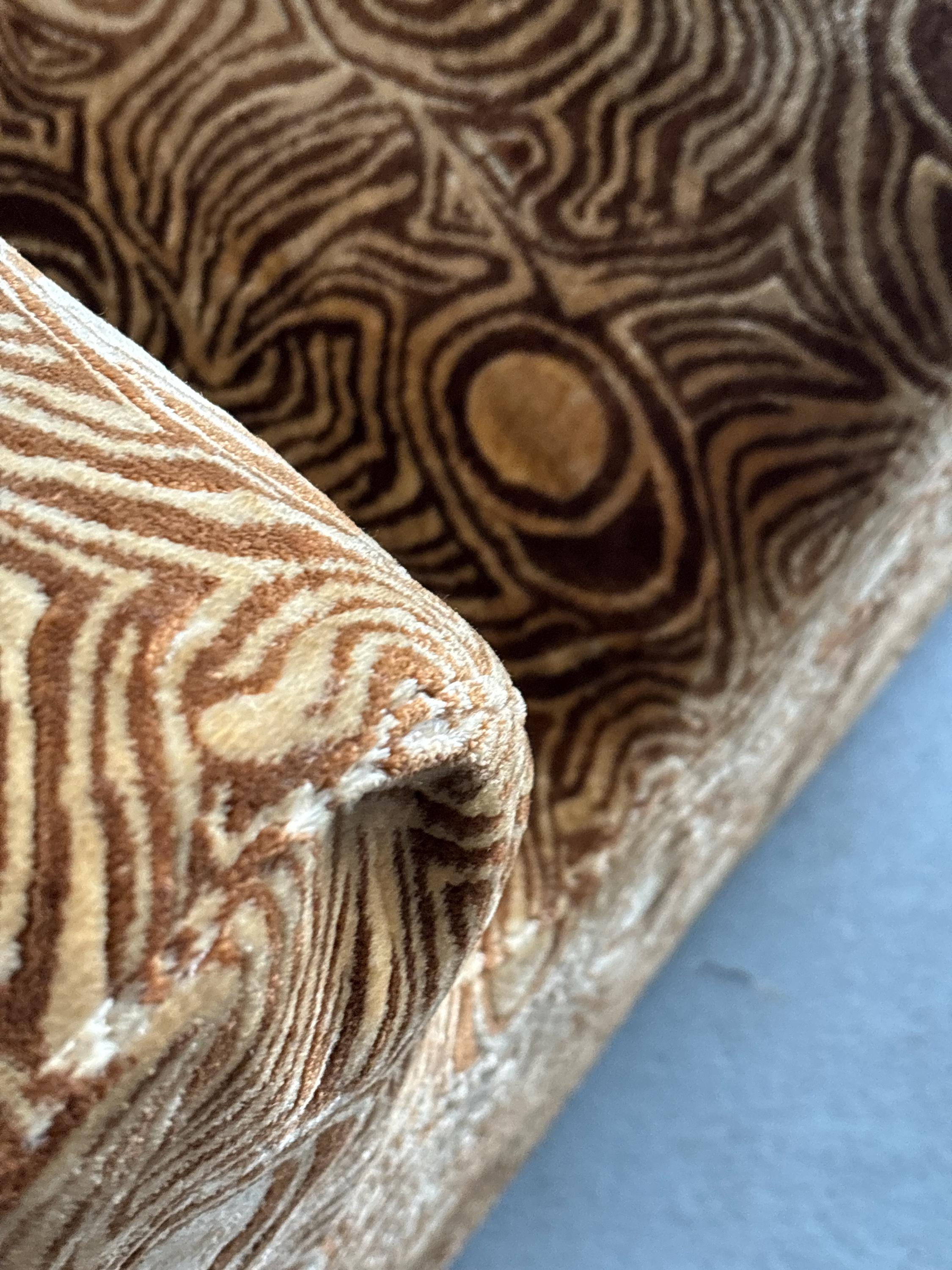 Lounge Chair in Abstract Patterned Upholstery, 1970s