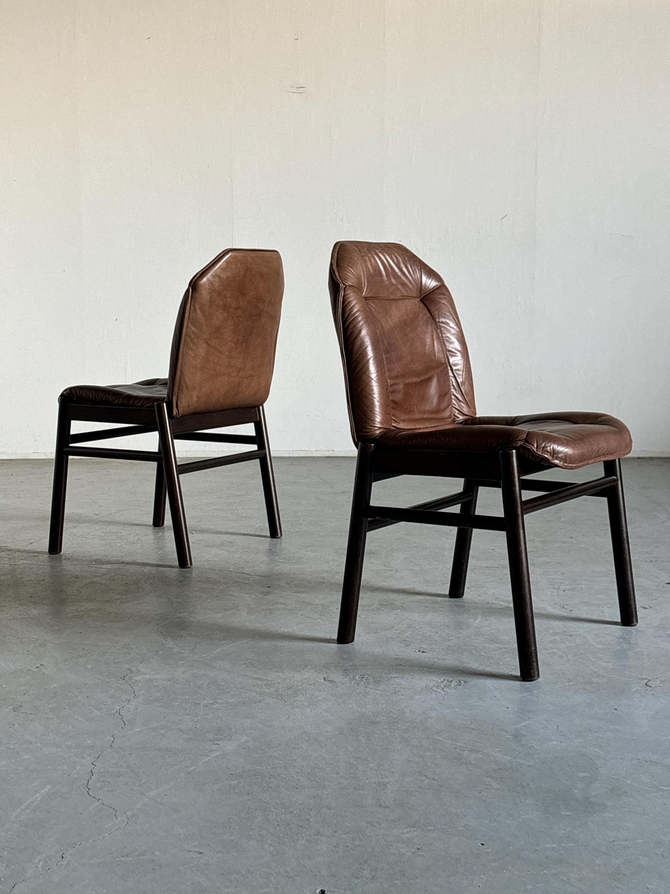 Scandinavian Mid-Century Leather Chairs
