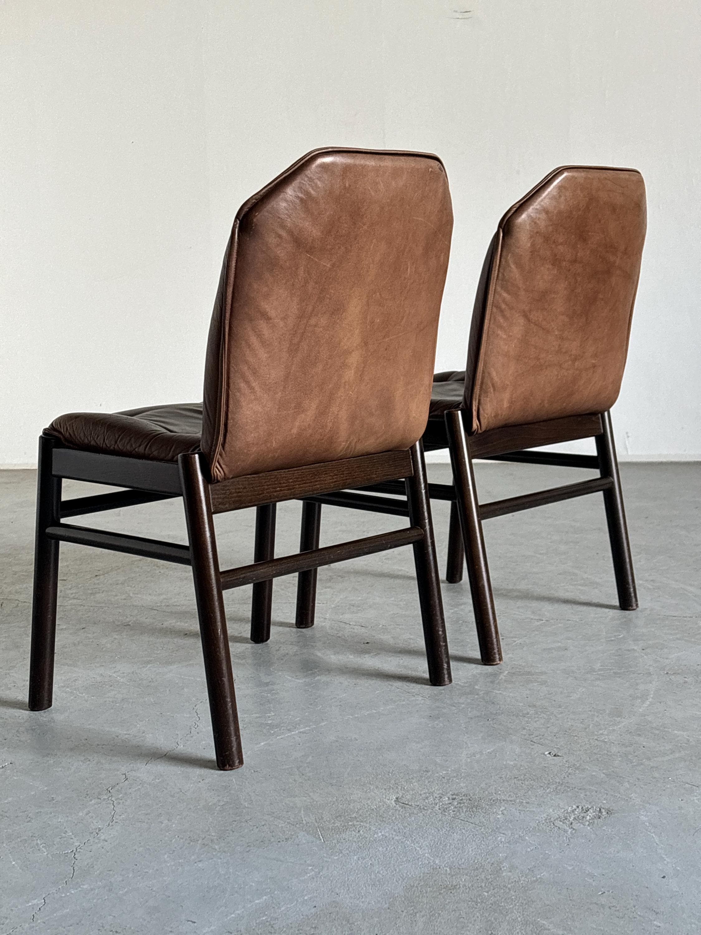 Scandinavian Mid-Century Leather Chairs