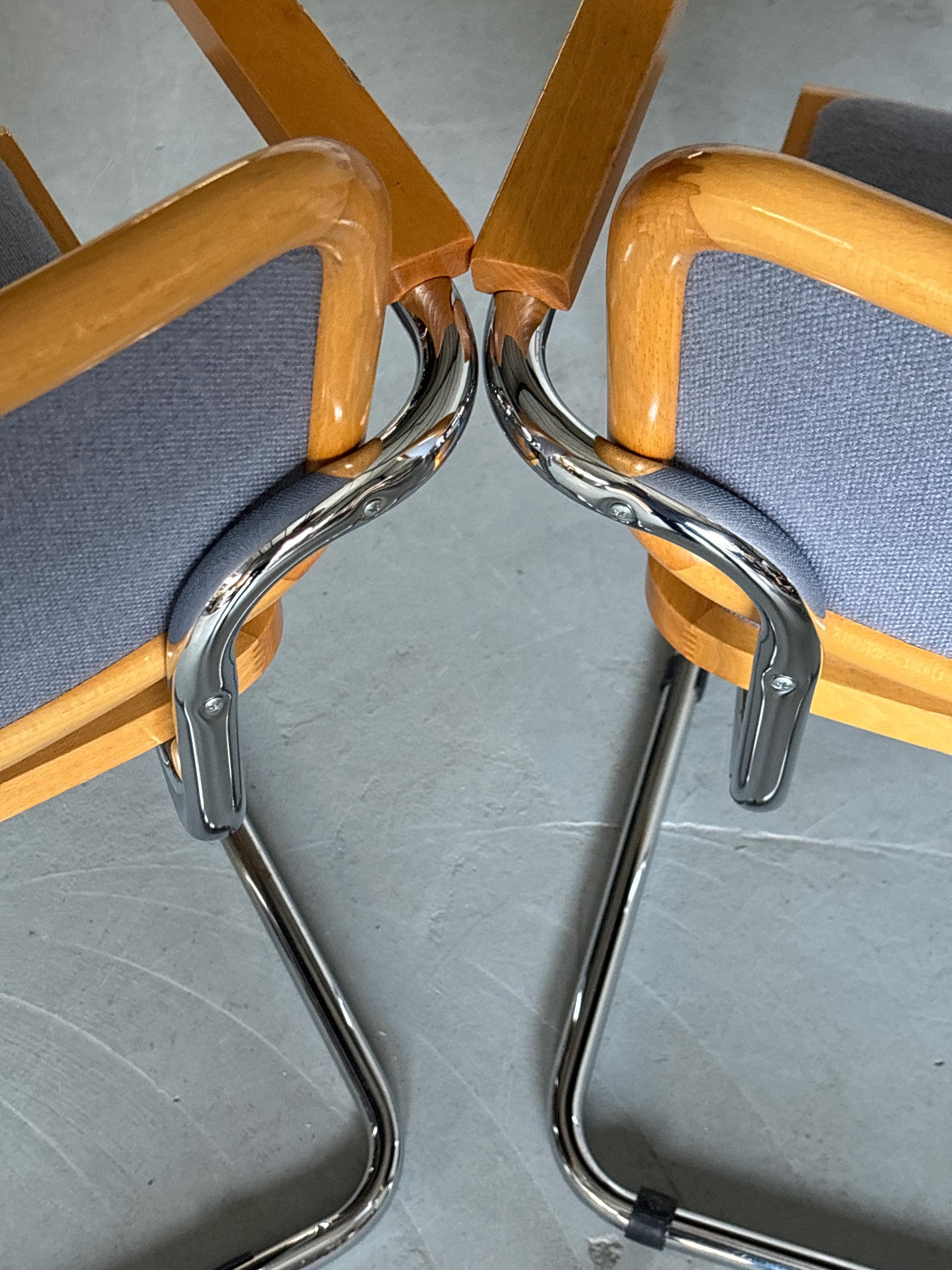 Marcel Breuer B64 Cesca Armchairs by Bene Austria