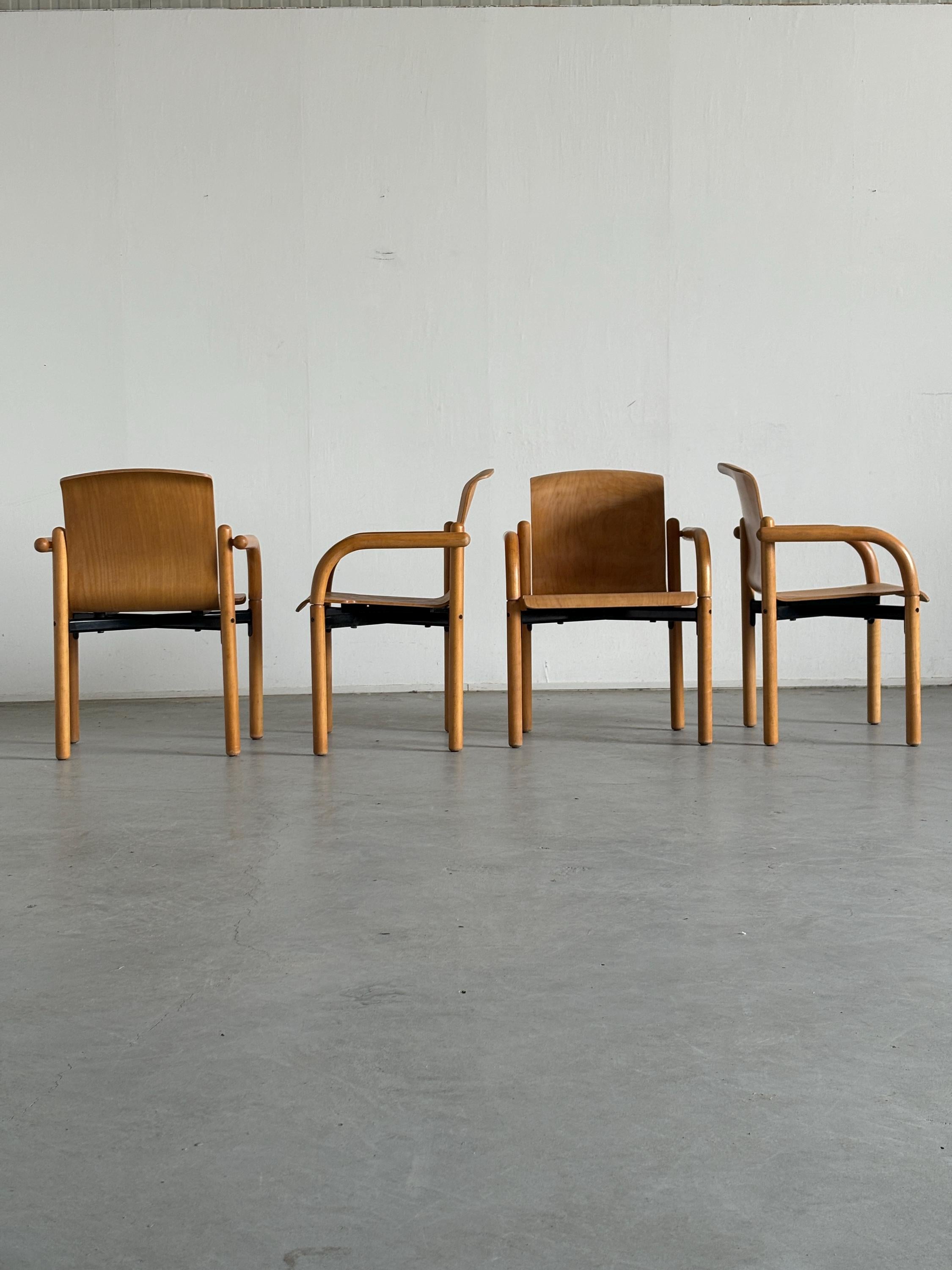 Mid-Century Armchairs in the Style of Thonet S320