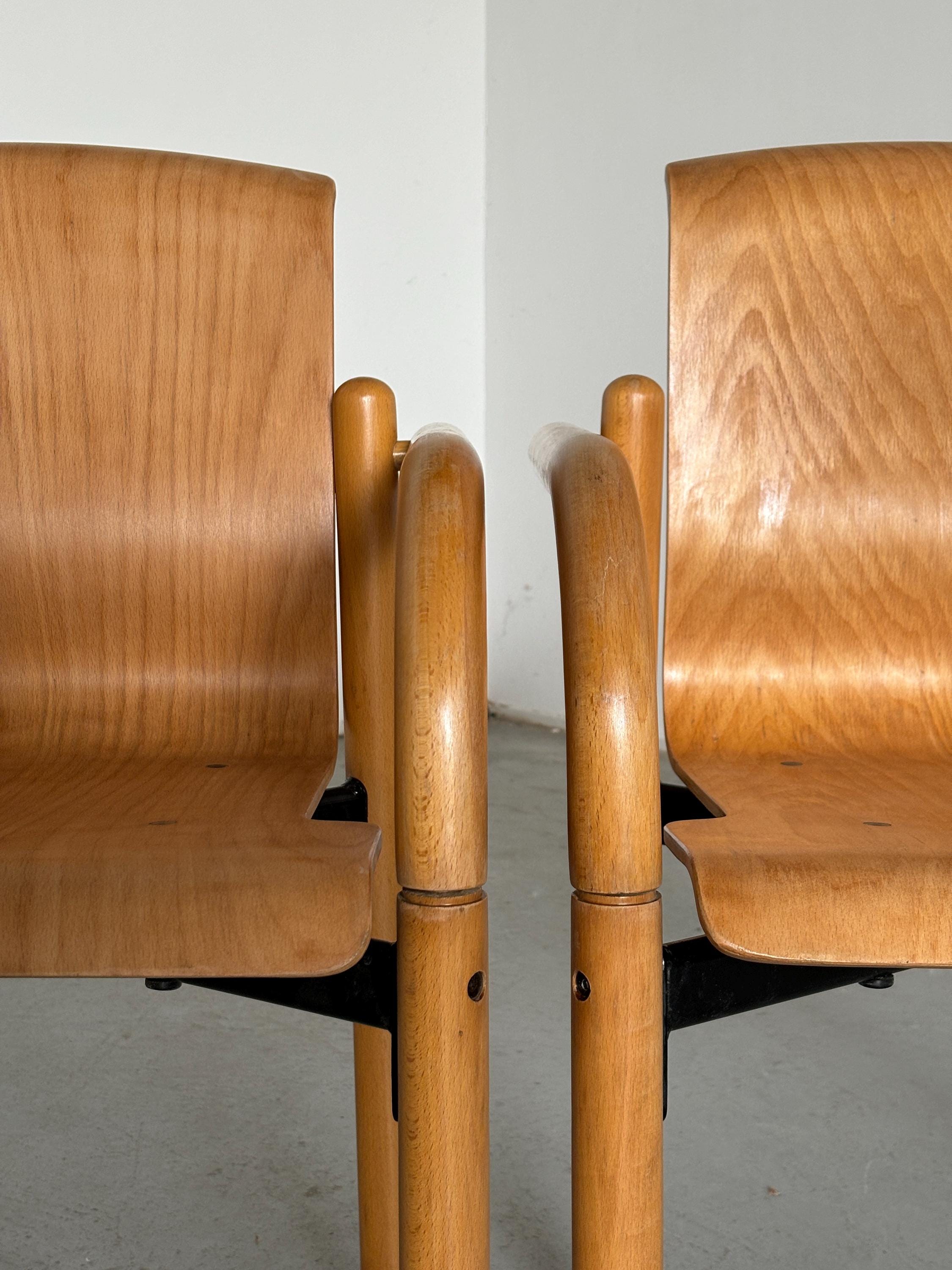 Mid-Century Armchairs in the Style of Thonet S320