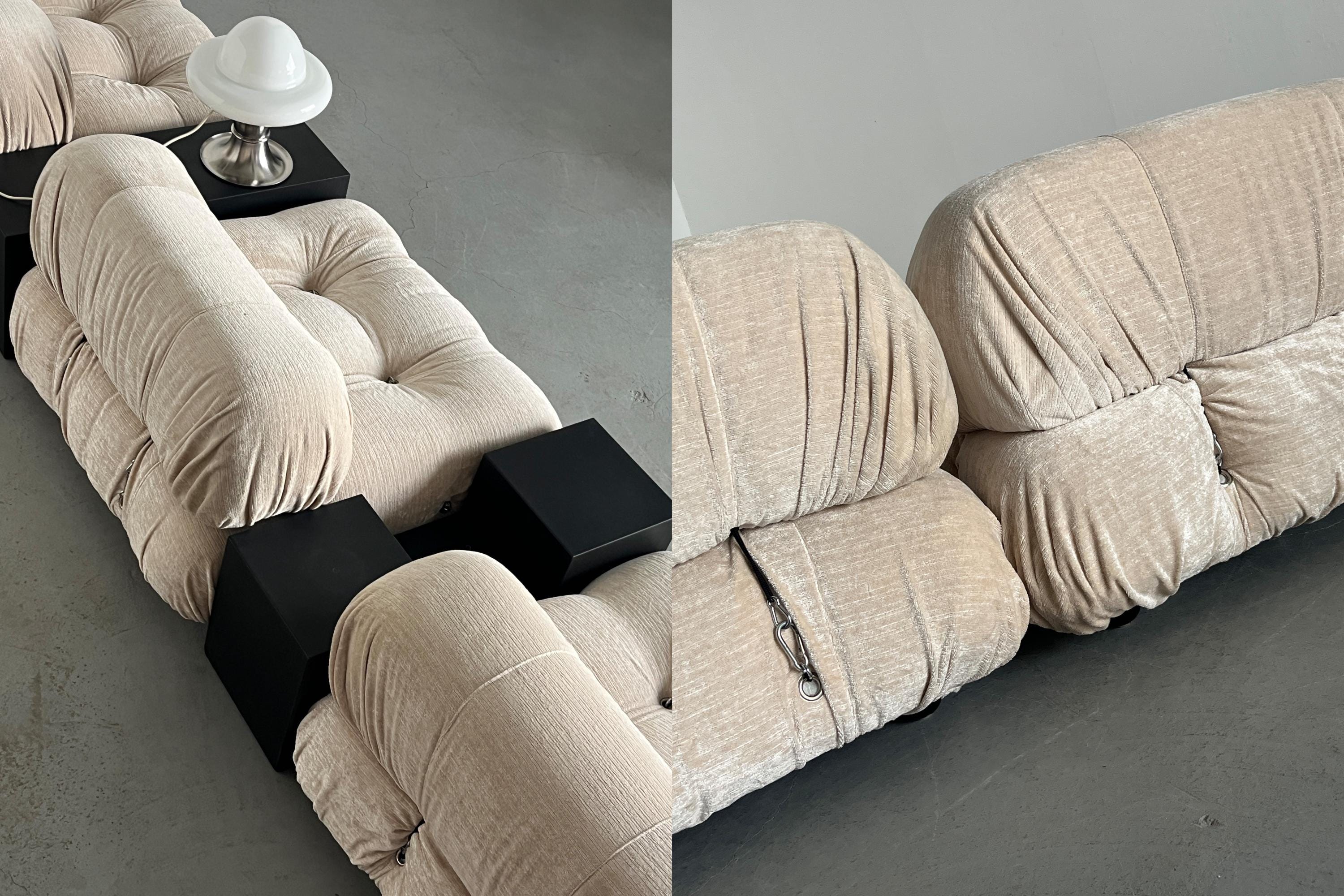 Iconic ‘Camaleonda’ Seating Set by Mario Bellini for C&B Italia with ‘Gli Scacchi’ Complements, First Edition