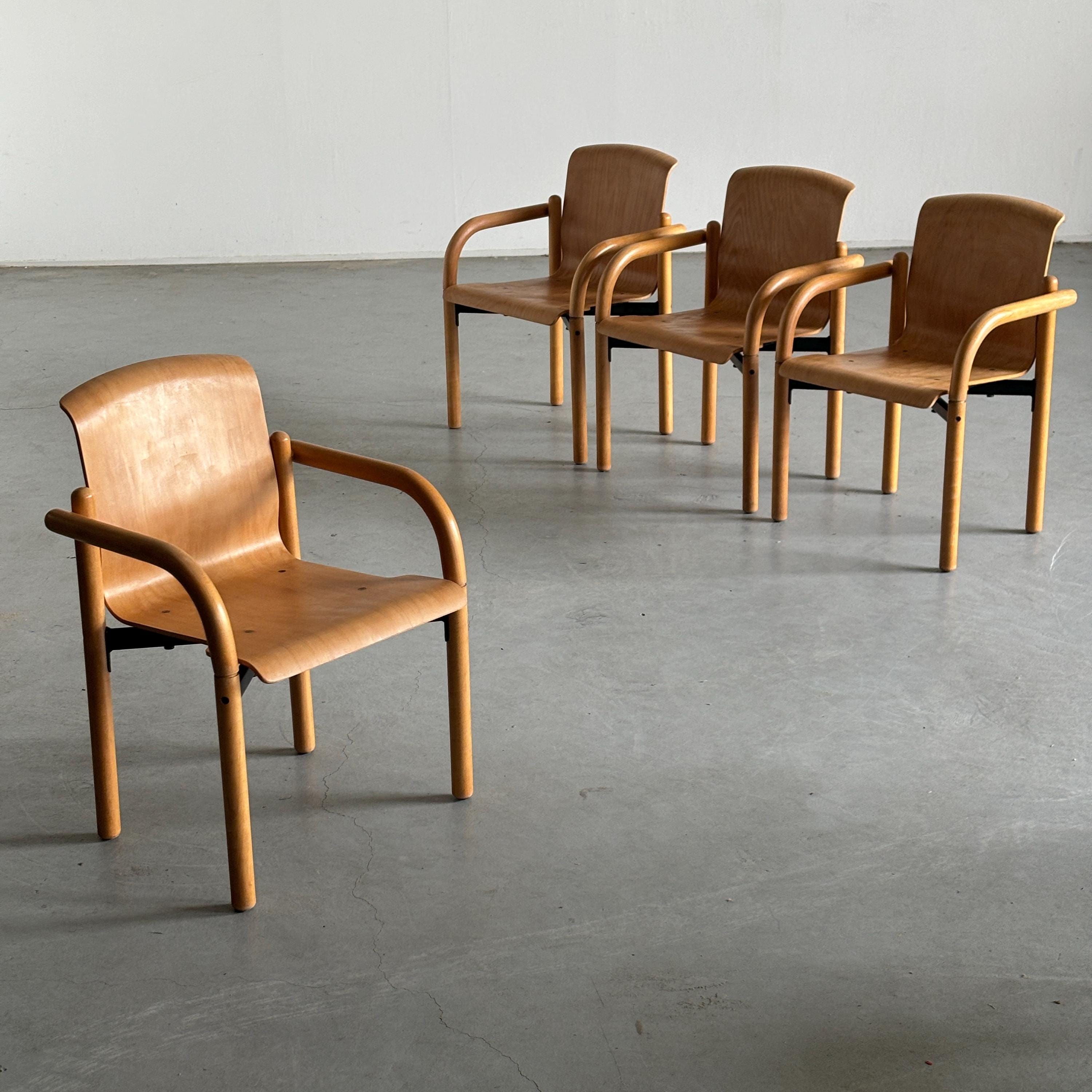 Mid-Century Armchairs in the Style of Thonet S320