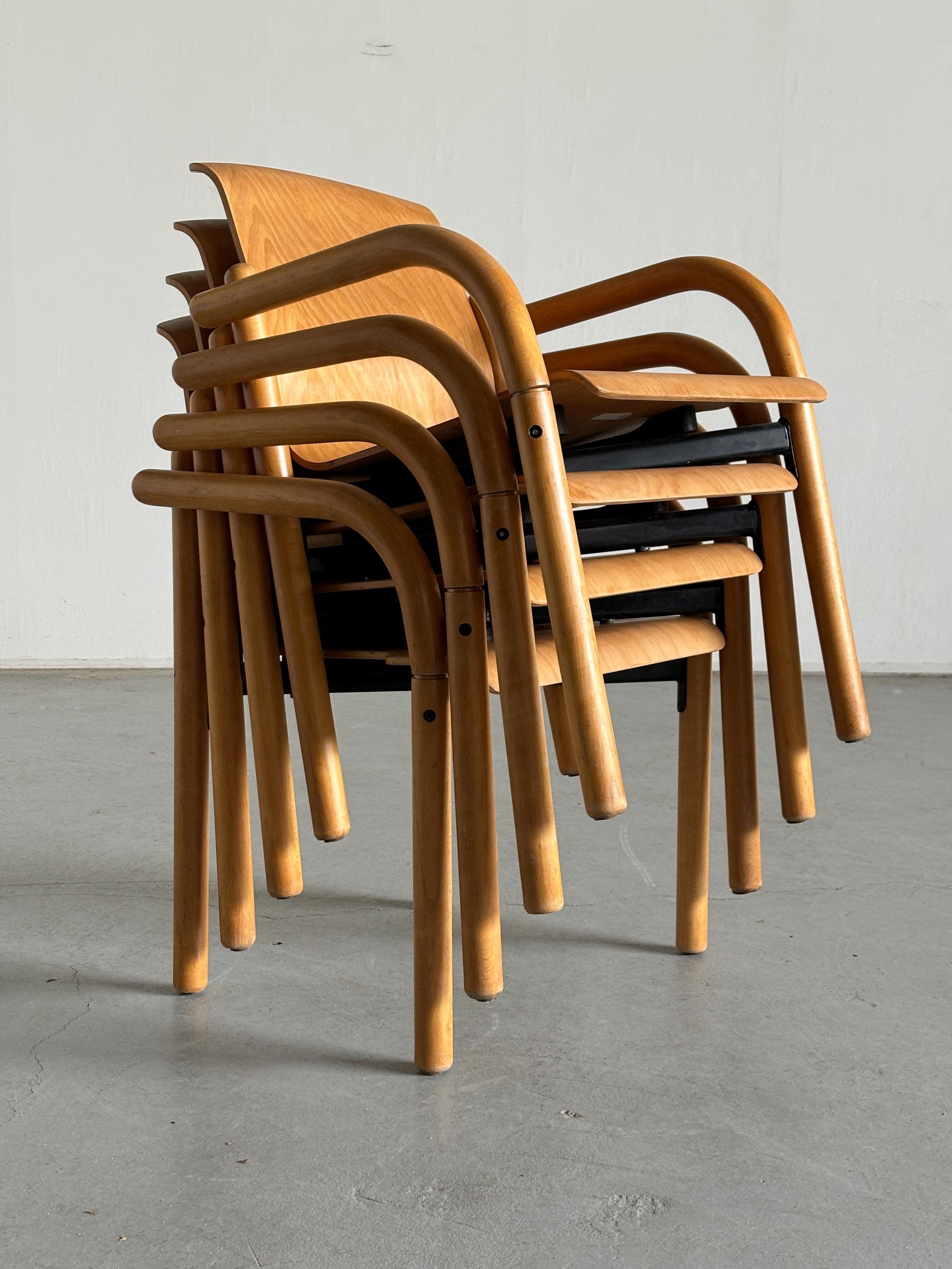 Mid-Century Armchairs in the Style of Thonet S320