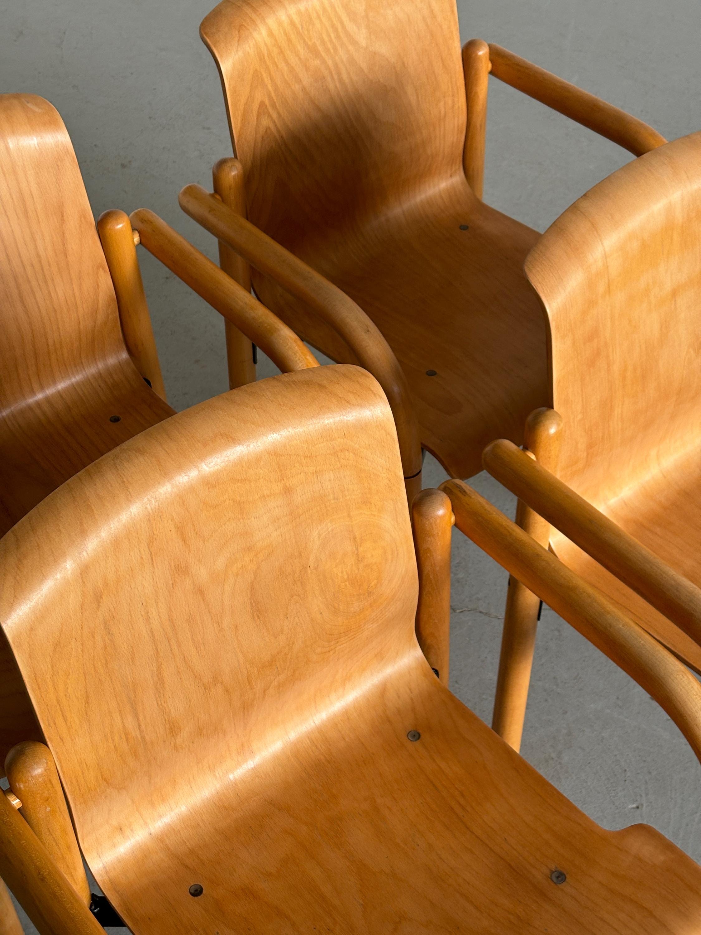 Mid-Century Armchairs in the Style of Thonet S320