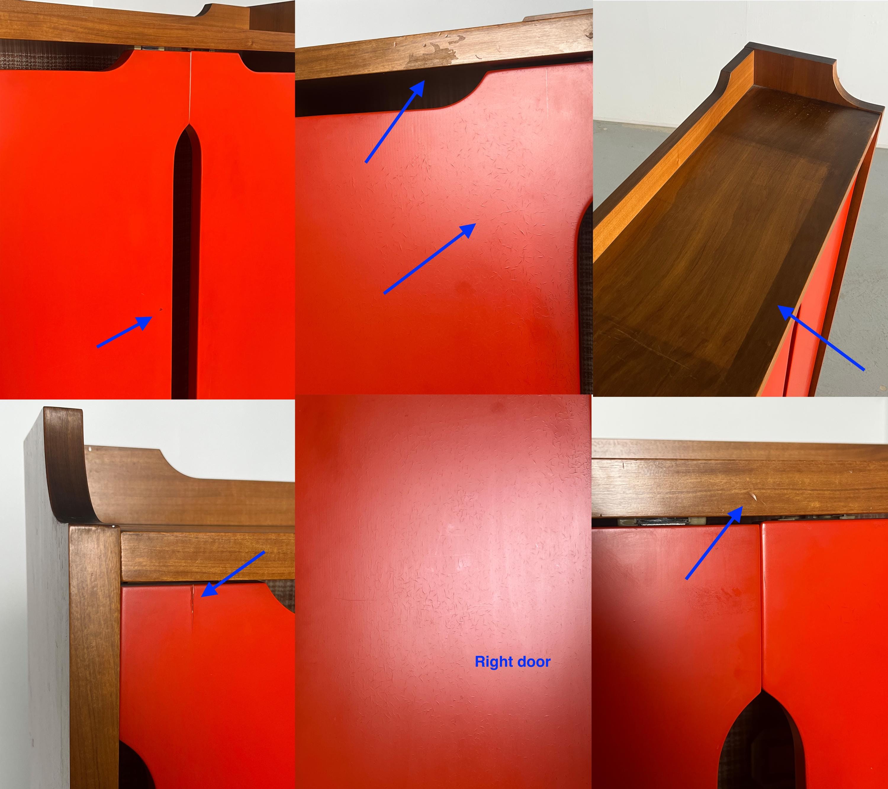 Italian Constructivist Wooden Cabinet, 1960s