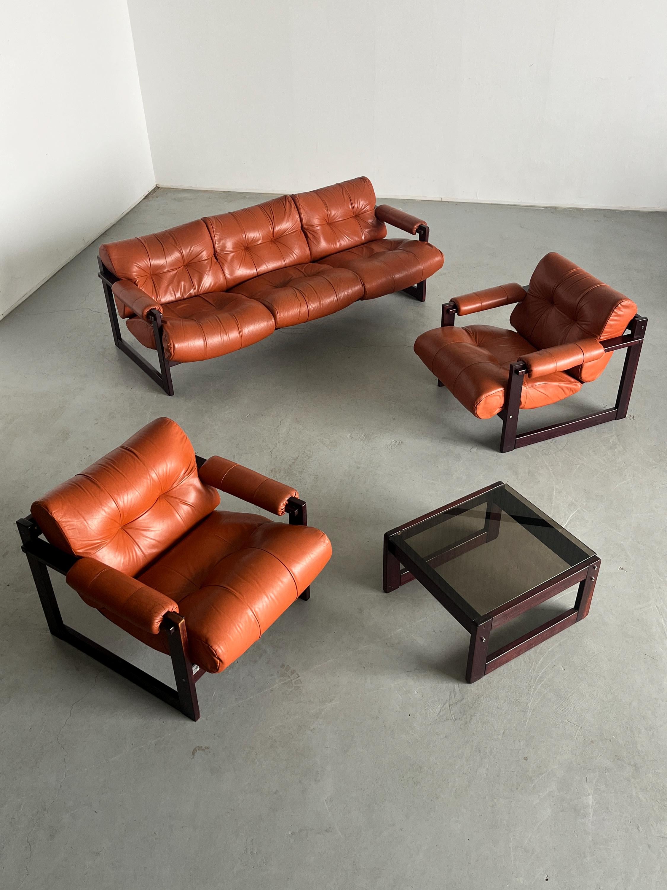 Brazilian Mid-Century Modern 'S-1' Seating Set by Percival Lafer, 1976