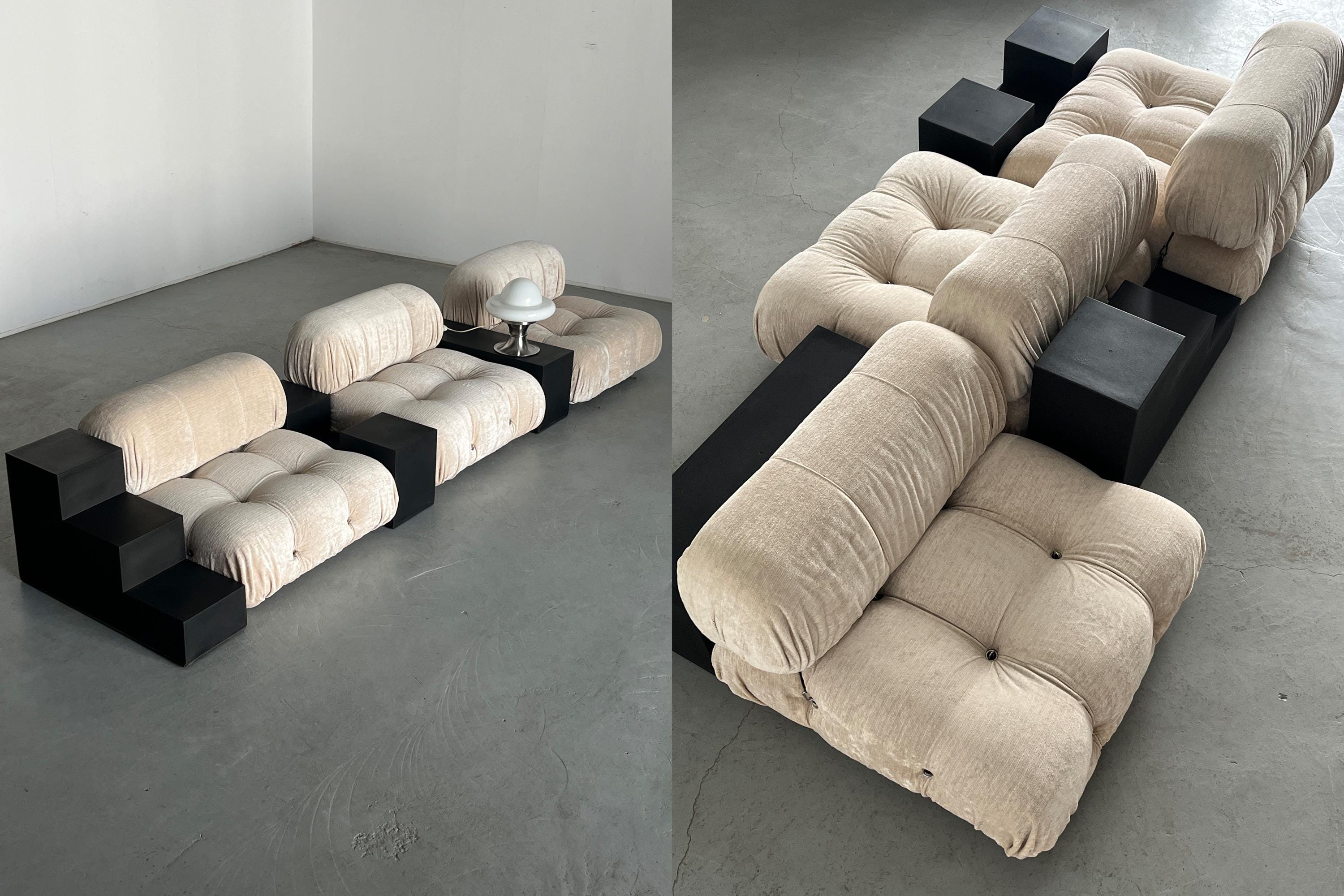 Iconic ‘Camaleonda’ Seating Set by Mario Bellini for C&B Italia with ‘Gli Scacchi’ Complements, First Edition