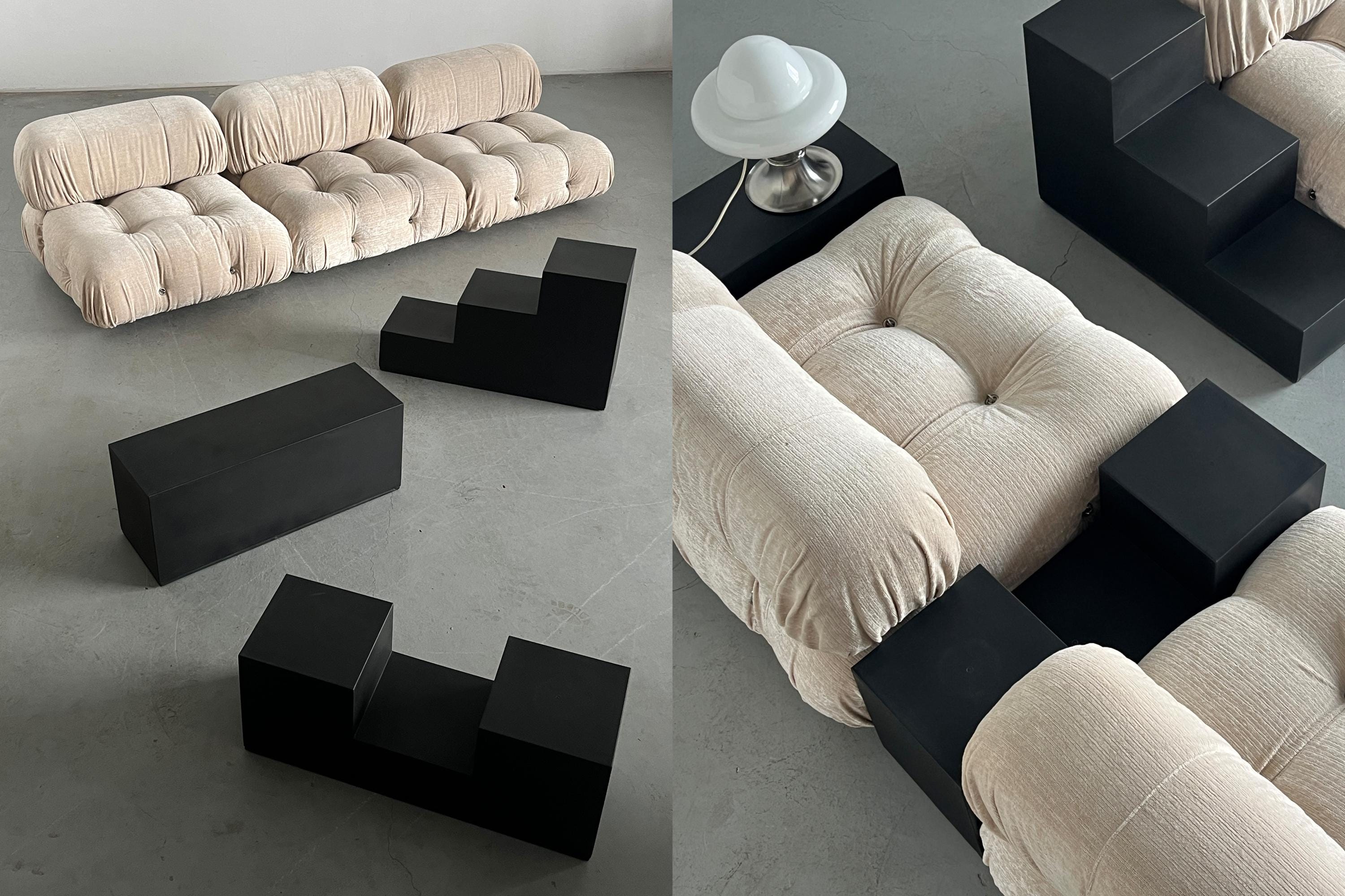 Iconic ‘Camaleonda’ Seating Set by Mario Bellini for C&B Italia with ‘Gli Scacchi’ Complements, First Edition