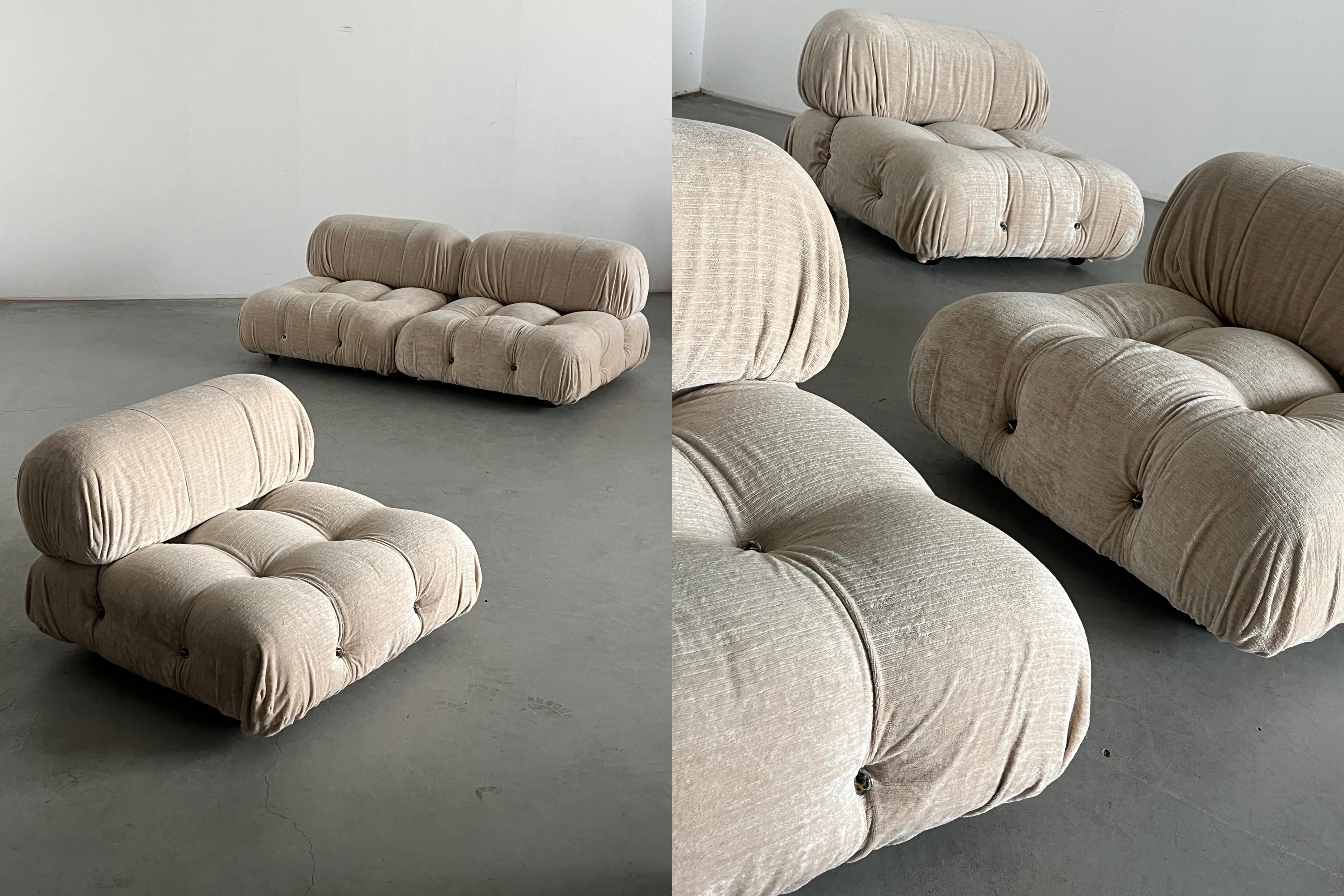 Iconic ‘Camaleonda’ Seating Set by Mario Bellini for C&B Italia with ‘Gli Scacchi’ Complements, First Edition