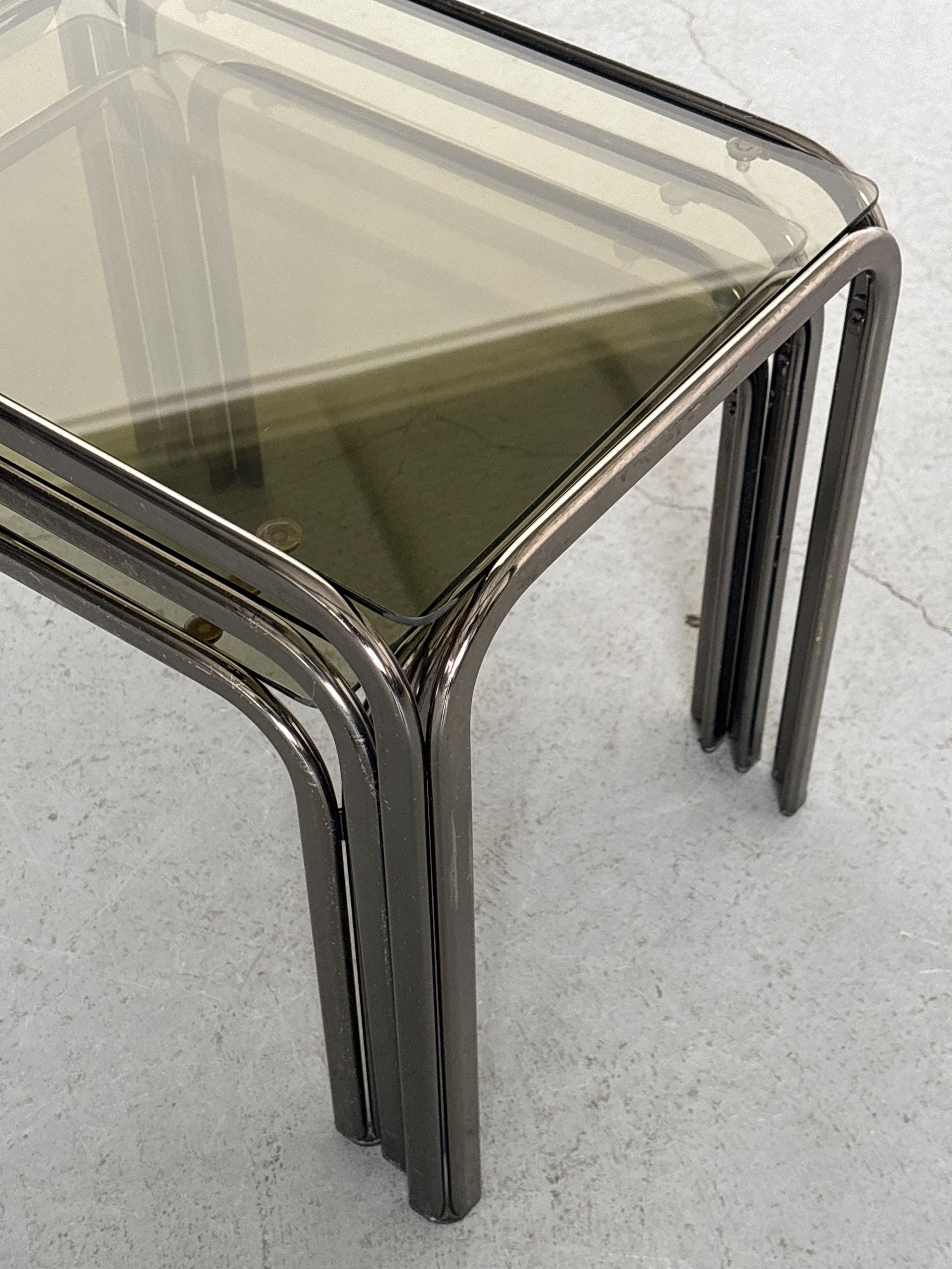 Smoked Glass Nesting Coffee Tables