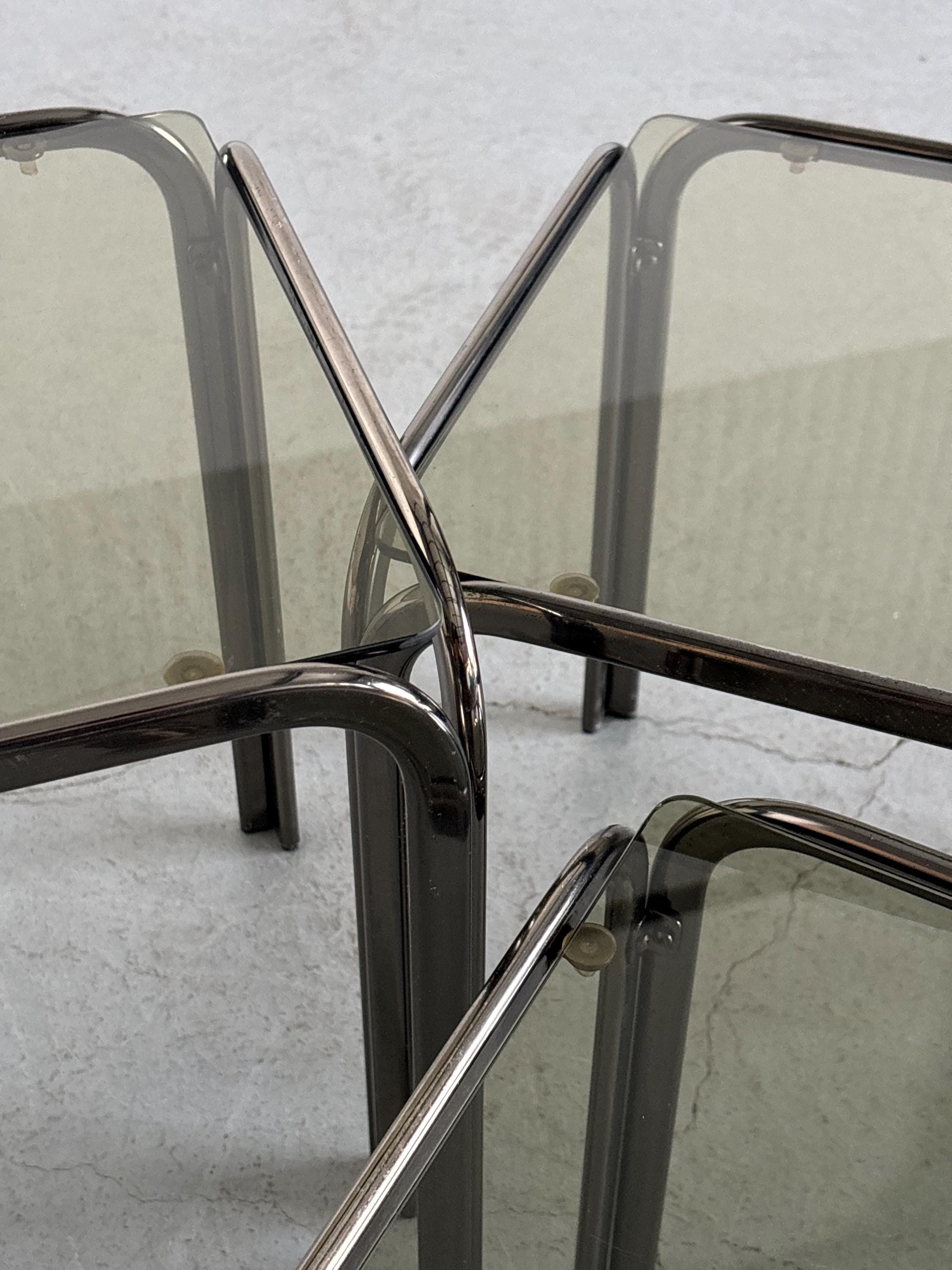 Smoked Glass Nesting Coffee Tables