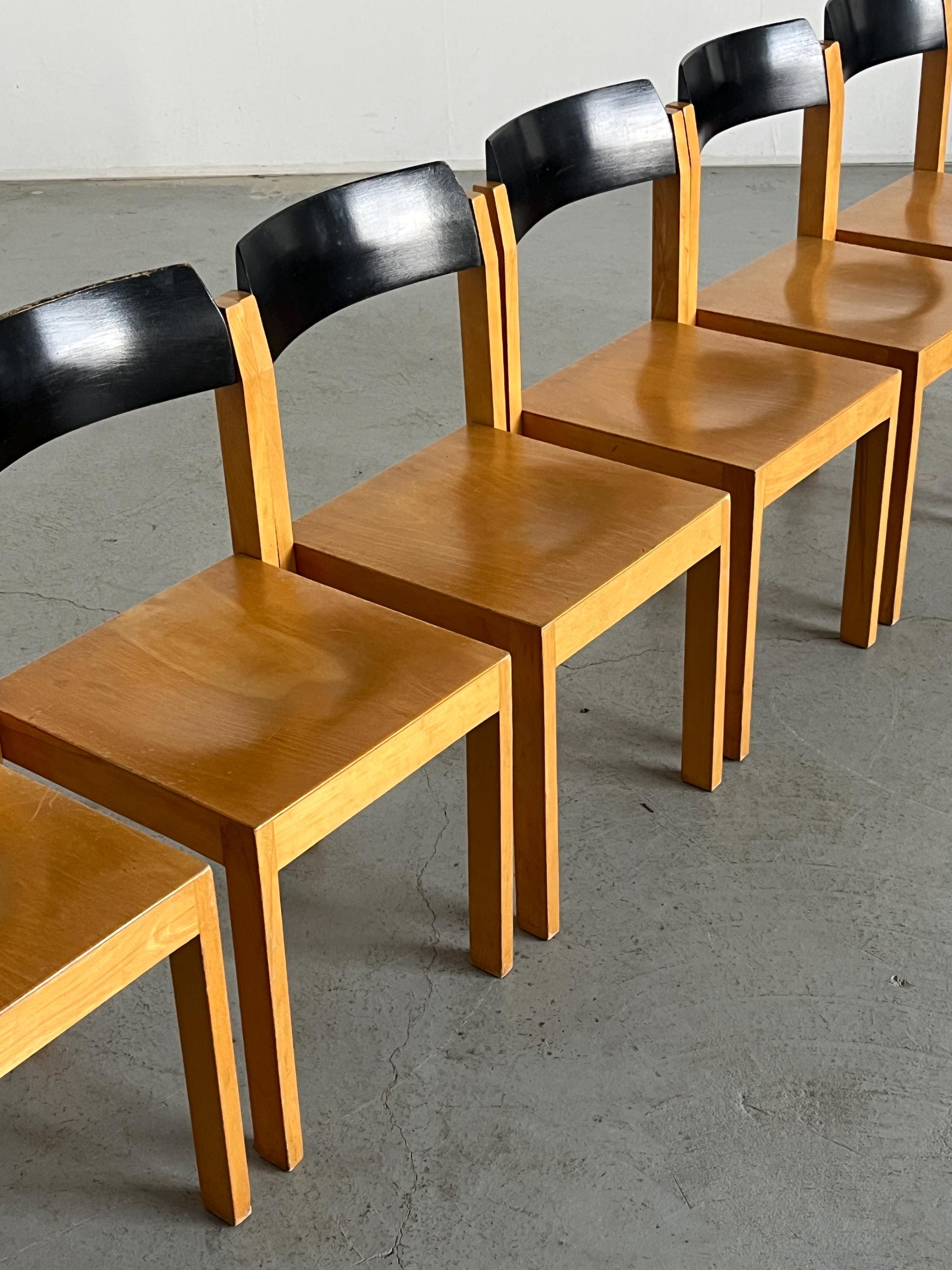 Stackable Constructivist Mid-Century Dining Chairs
