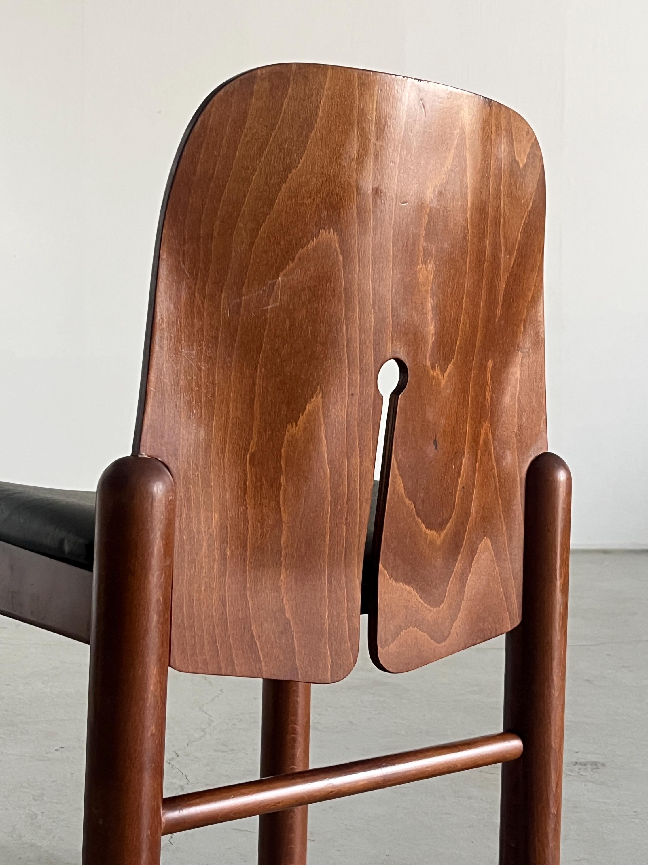 Elegant Dining Chair in Style of Afra and Tobia Scarpa