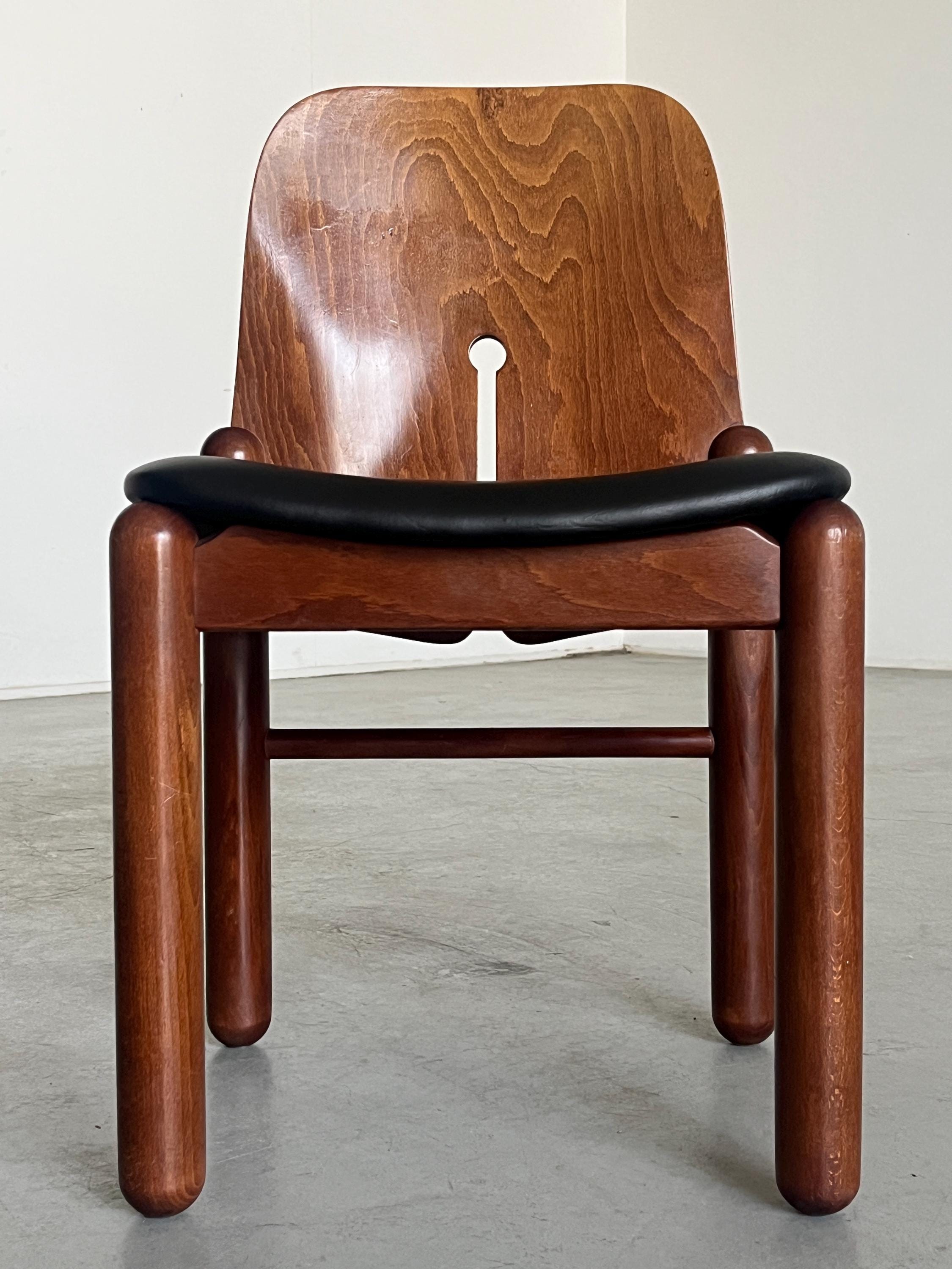 Elegant Dining Chair in Style of Afra and Tobia Scarpa