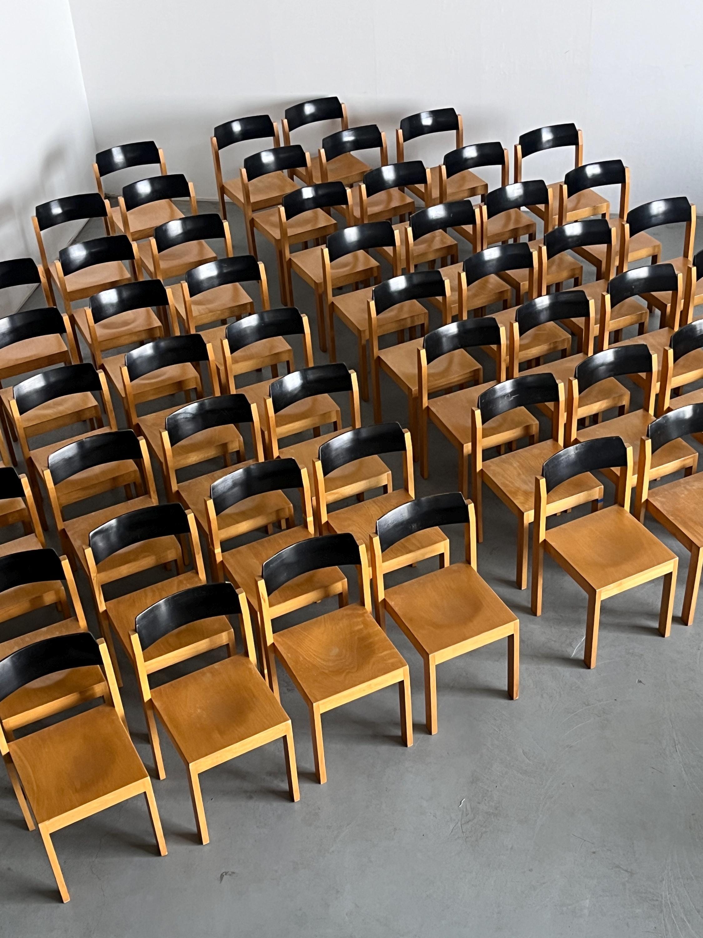 Stackable Constructivist Mid-Century Dining Chairs