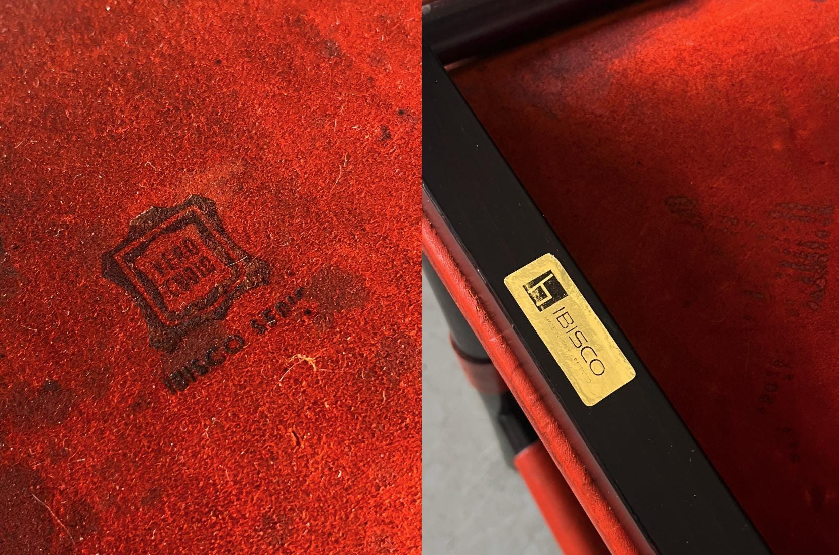 Dining Chairs by Ibisco Sedie in Crimson Red Leather