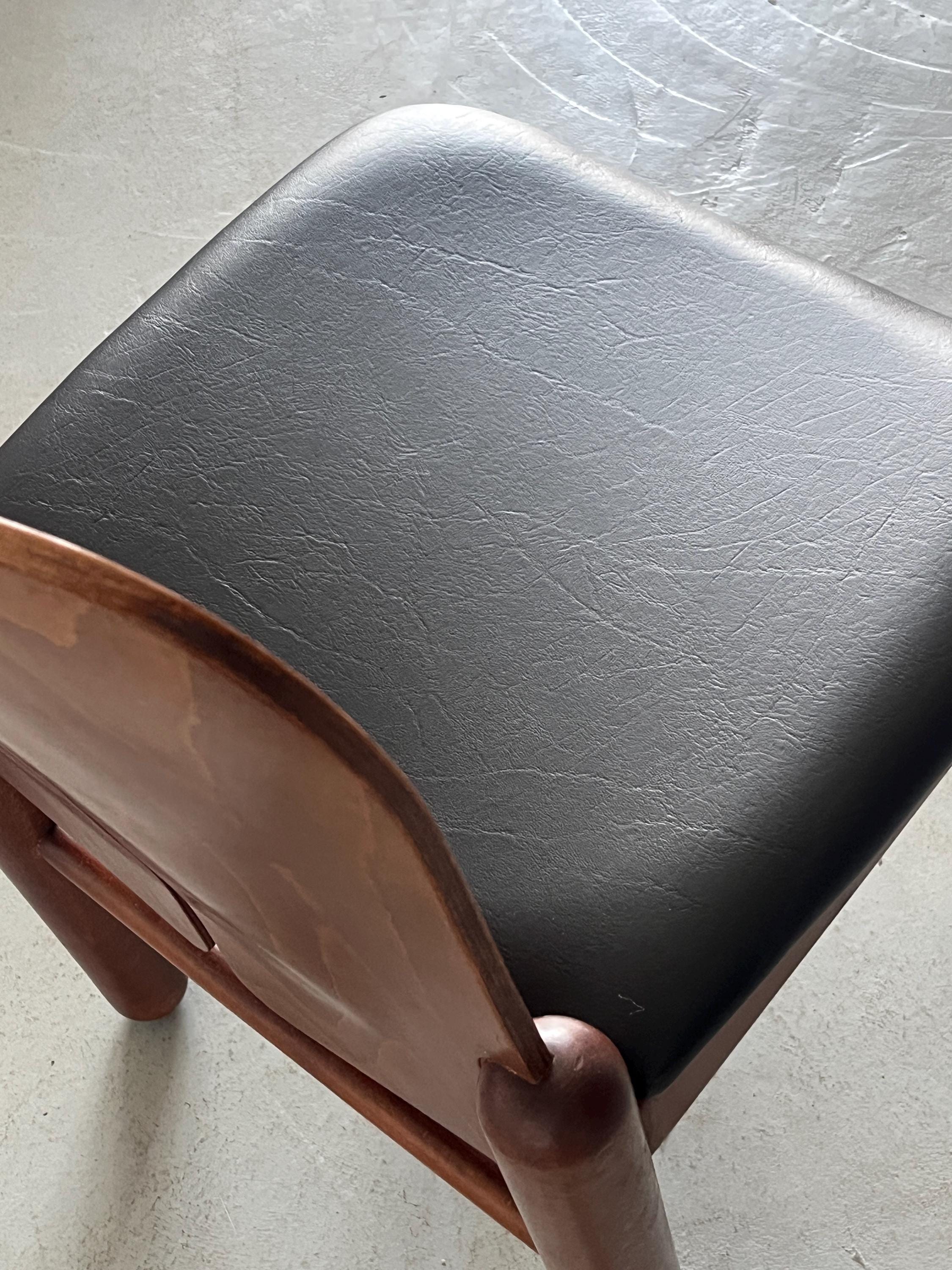 Elegant Dining Chair in Style of Afra and Tobia Scarpa