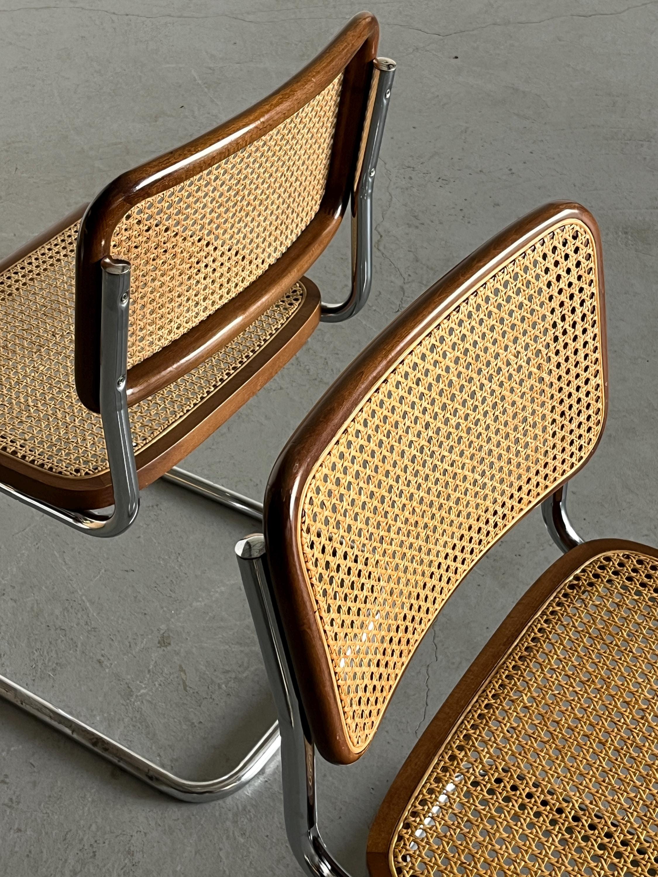 Cesca Mid Century Italian Cantilever Chairs