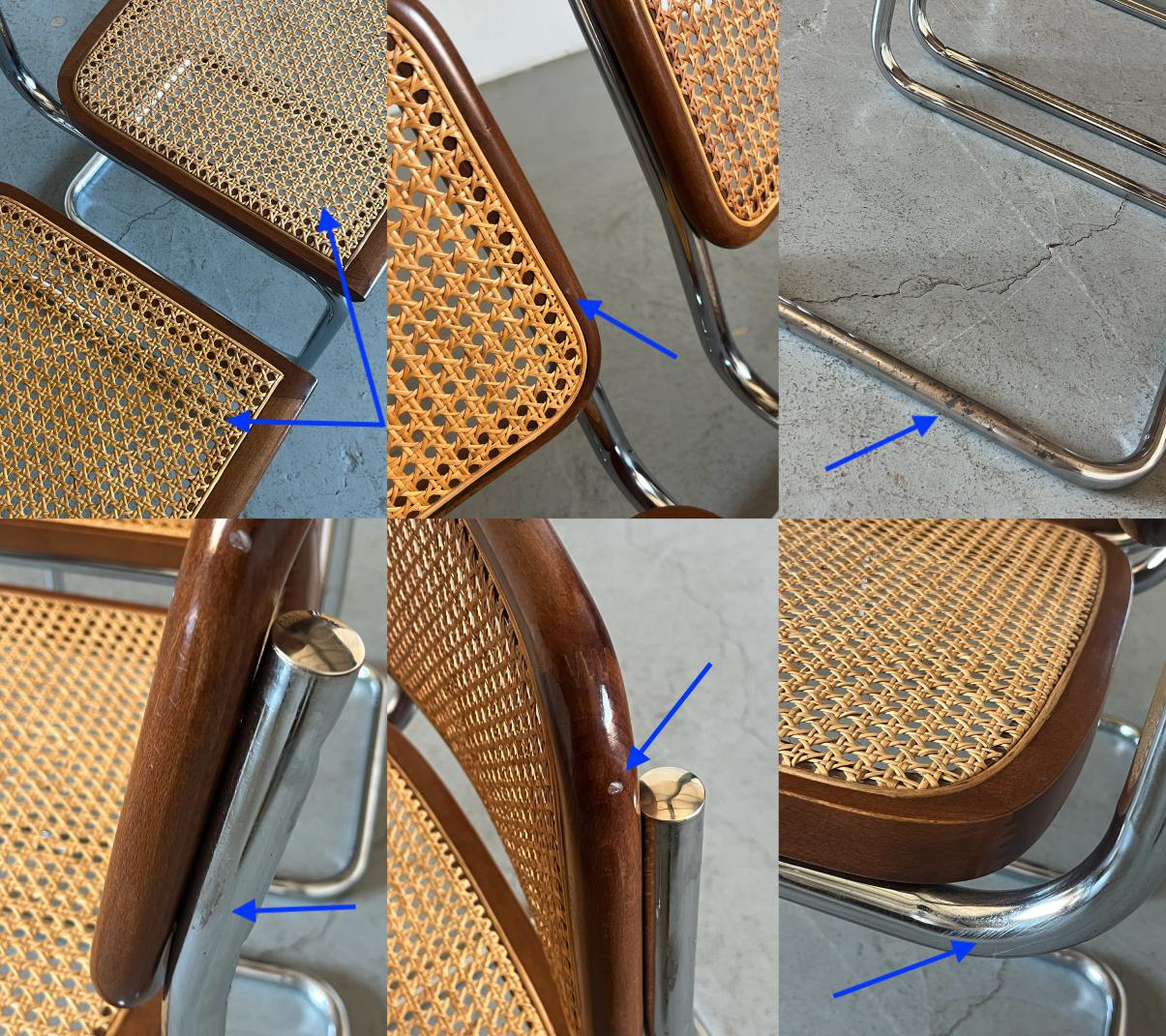 Cesca Mid Century Italian Cantilever Chairs