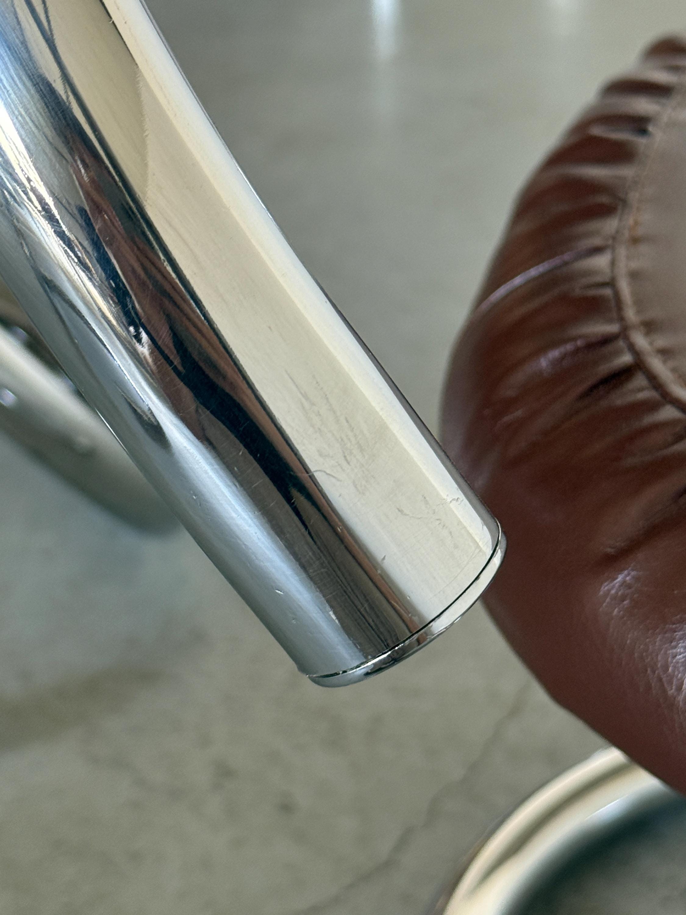 Space Age Chromed Chairs in style of 'Cobra' Chairs by Giotto Stoppino