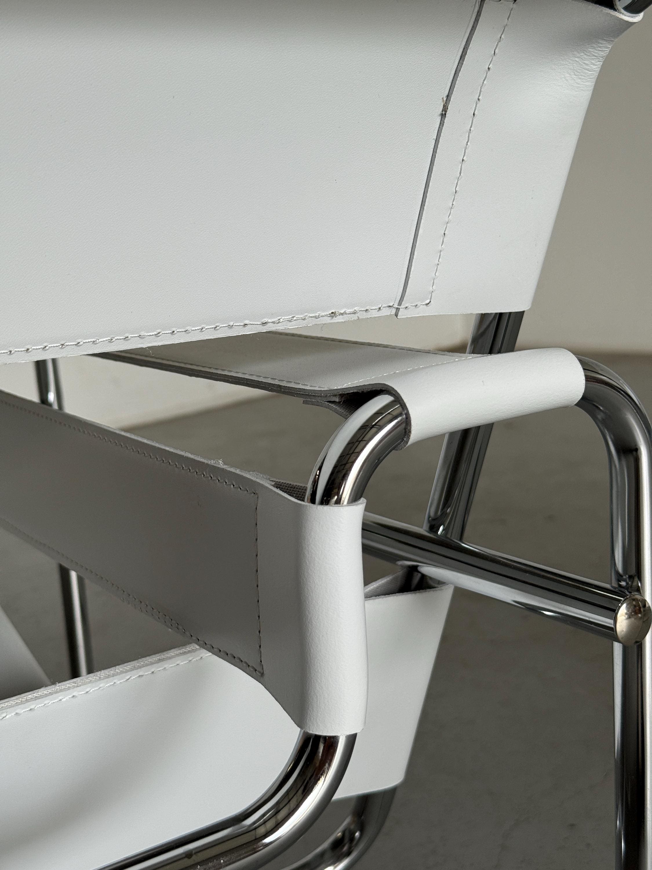 'Wassily' Armchairs by Marcel Breuer, 1990s Vintage Replica