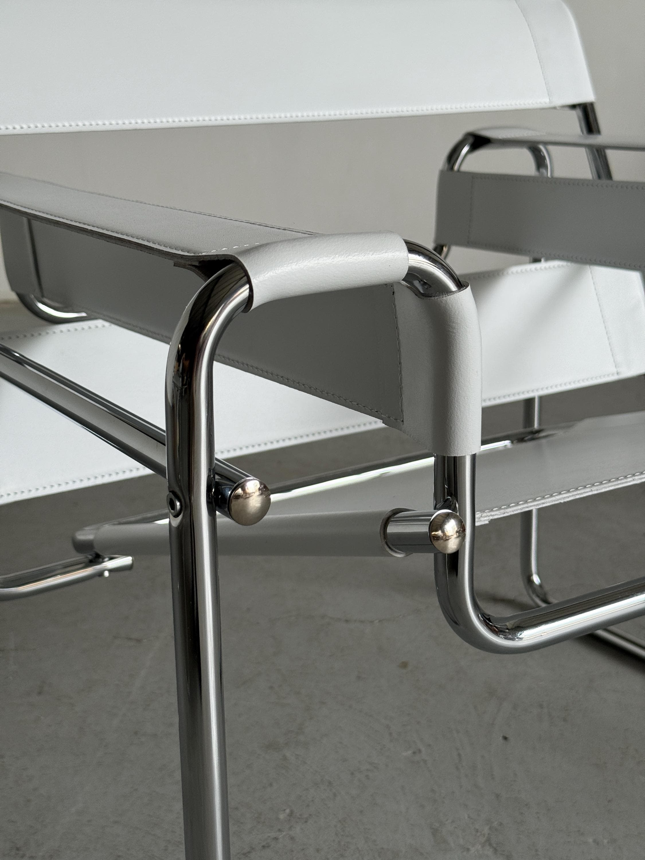 'Wassily' Armchairs by Marcel Breuer, 1990s Vintage Replica