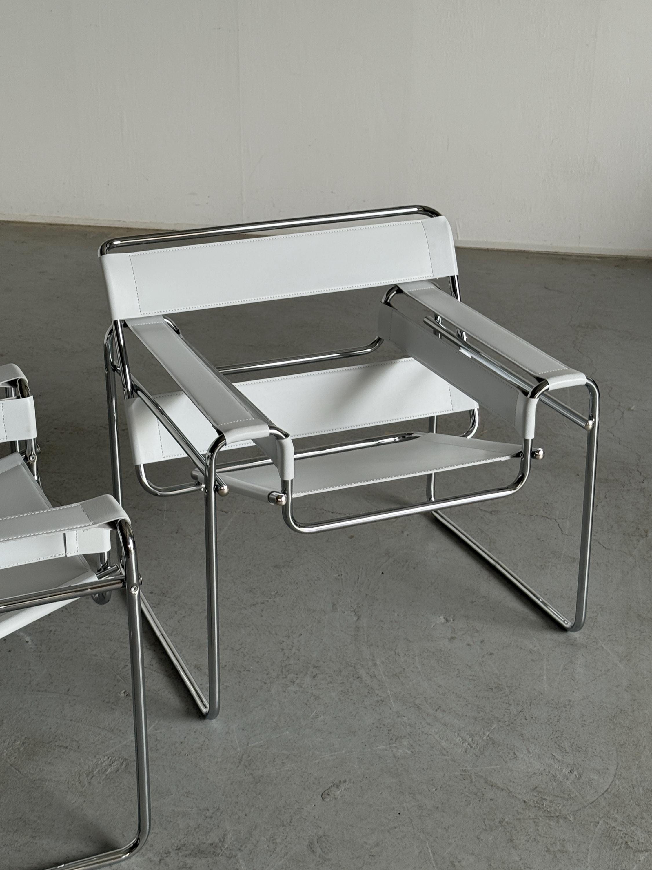 'Wassily' Armchairs by Marcel Breuer, 1990s Vintage Replica