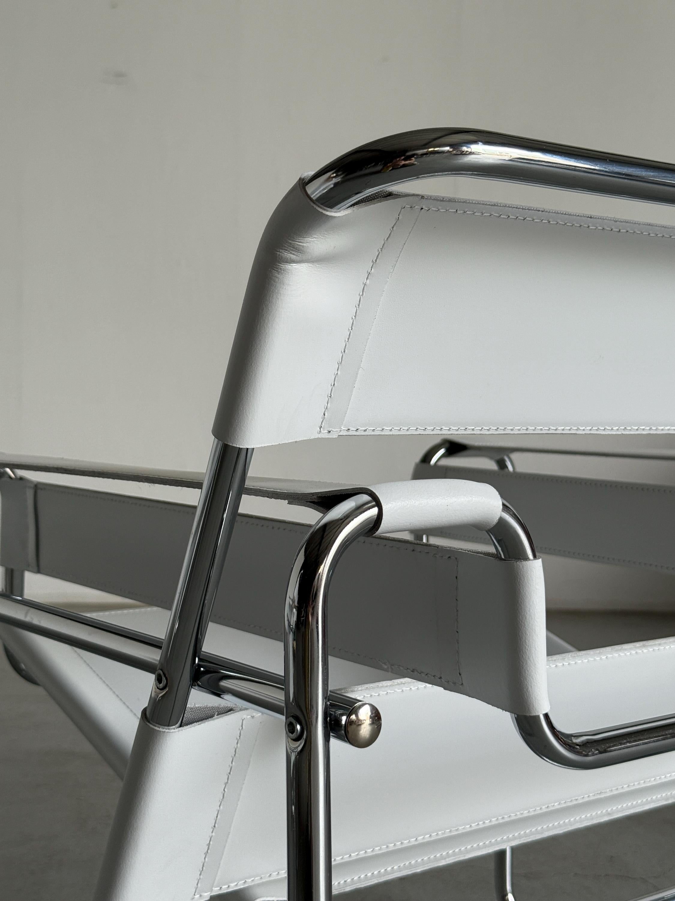 'Wassily' Armchairs by Marcel Breuer, 1990s Vintage Replica