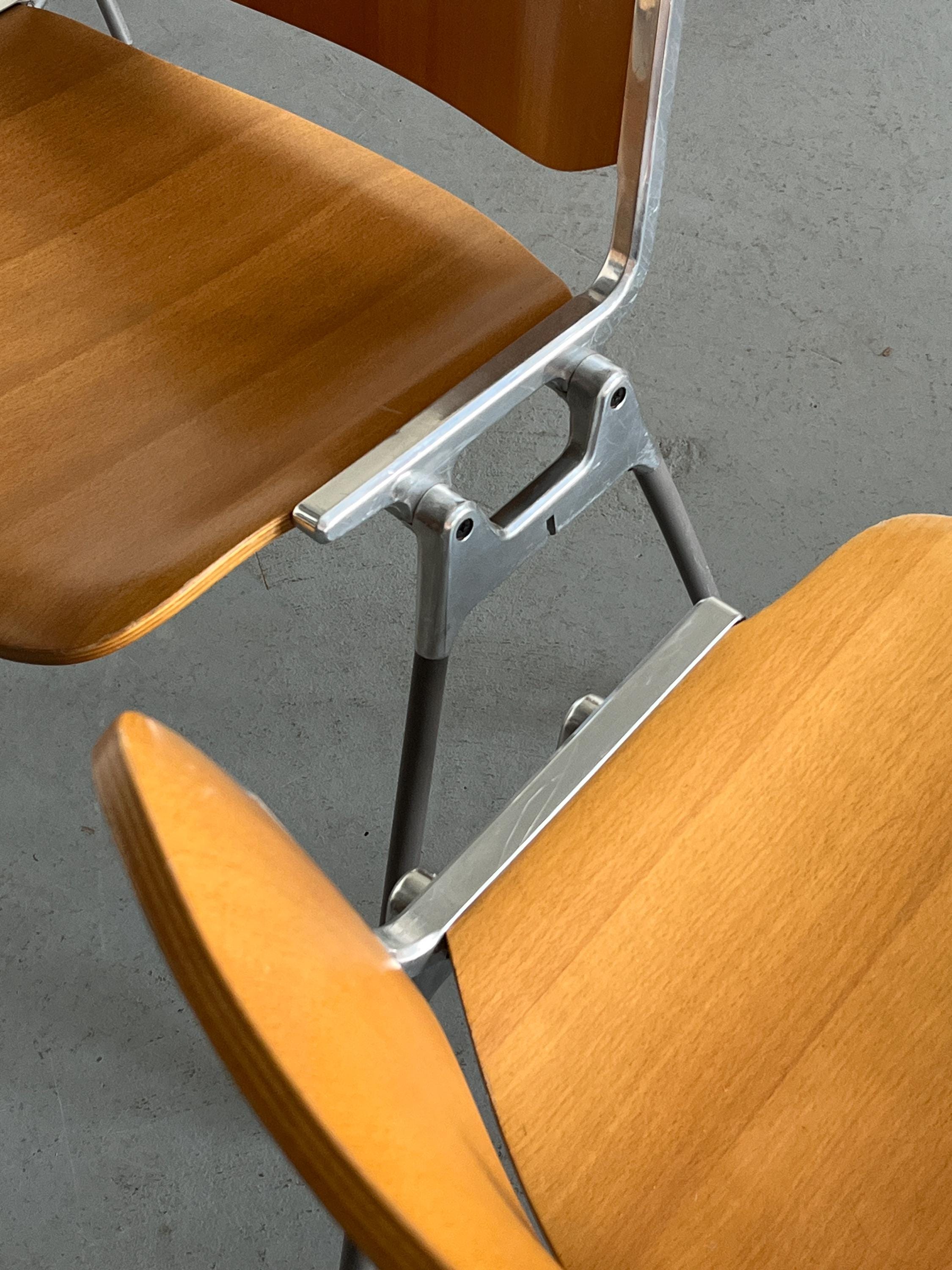 'DSC 106' Armchairs or Desk Chairs by Giancarlo Piretti for Anonima Castelli, Bent Plywood, 1965