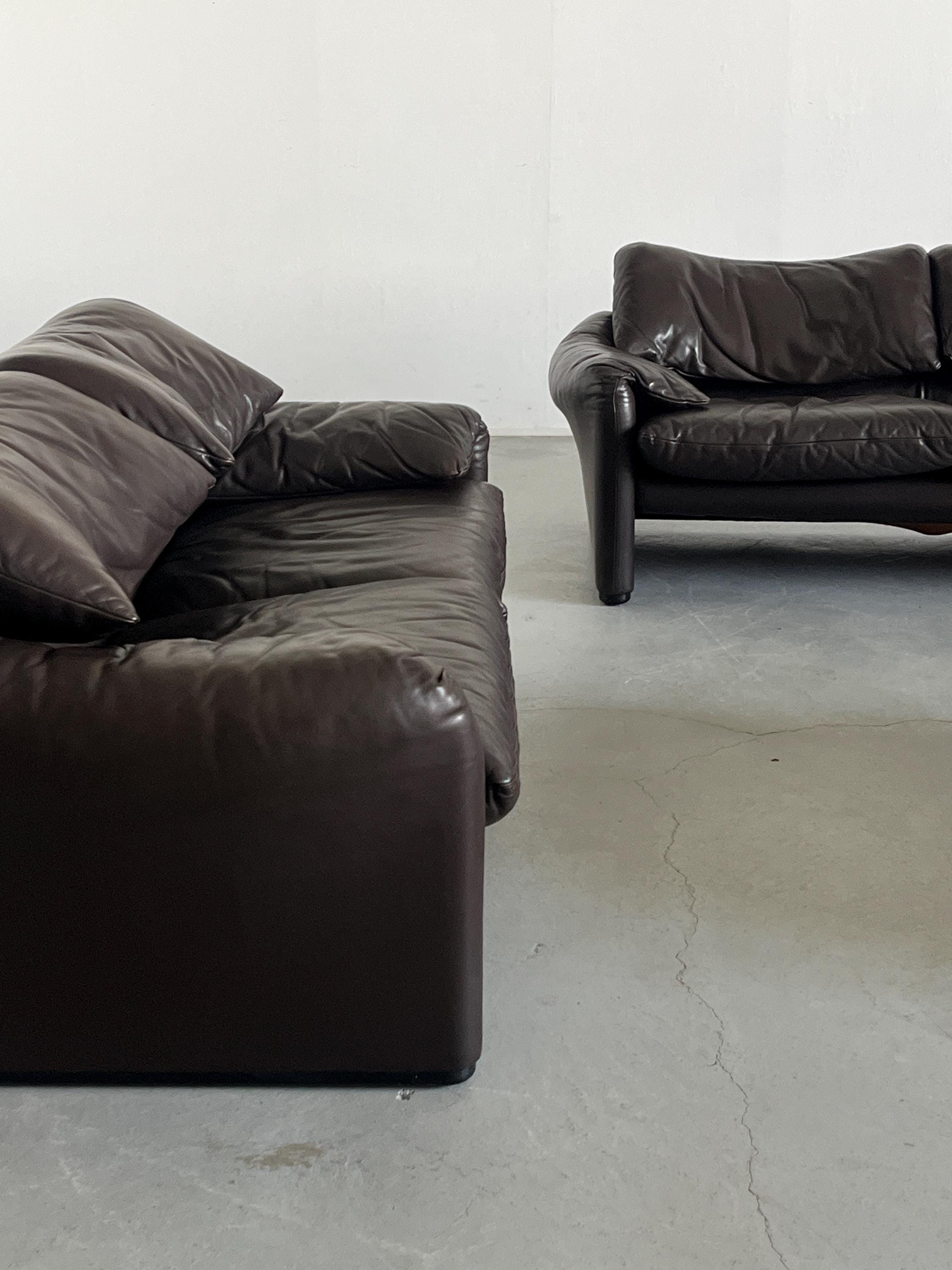 'Maralunga' Ensemble Seating Set by Vico Magistretti for Cassina