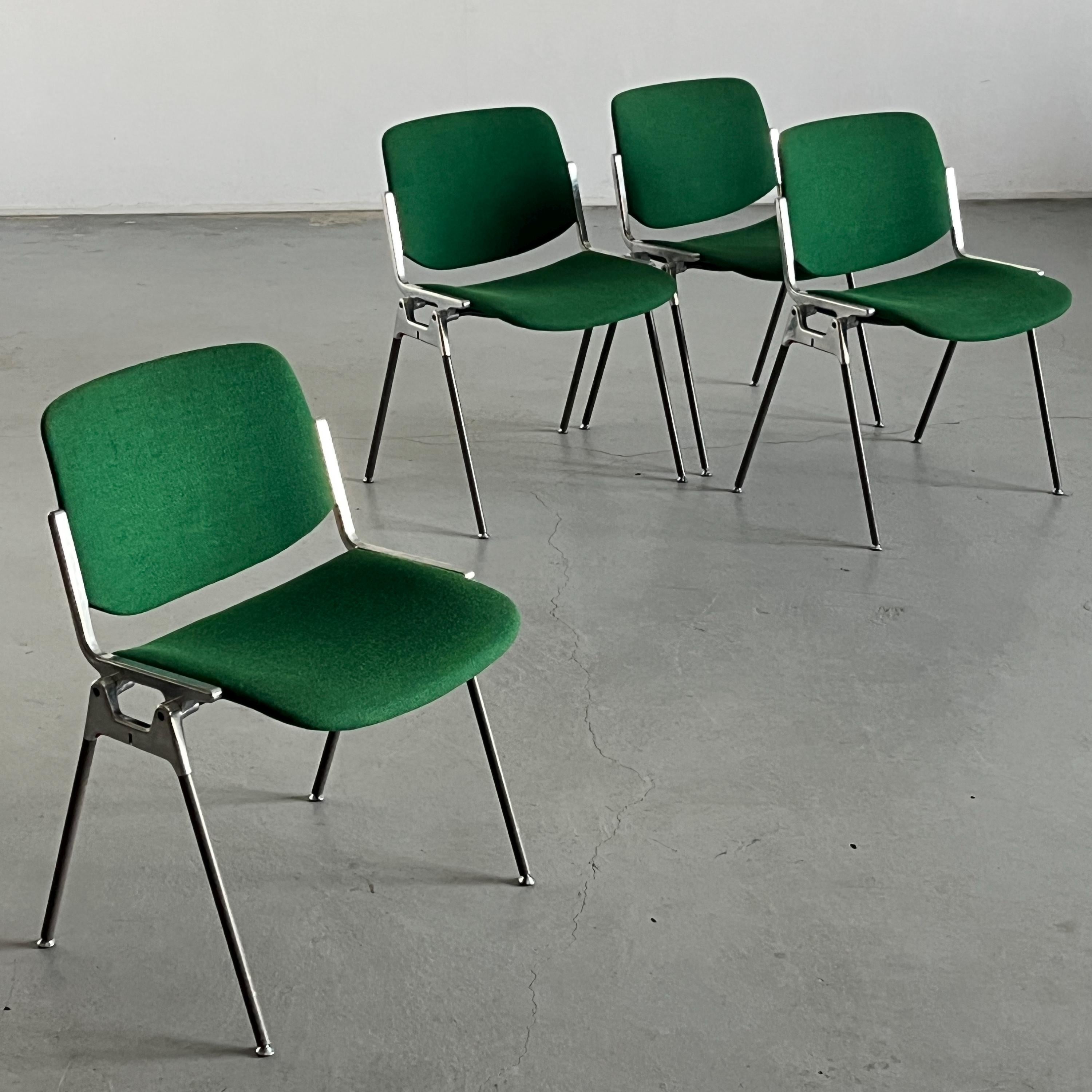 DSC 106' Chairs by Giancarlo Piretti for Anonima Castelli, Green
