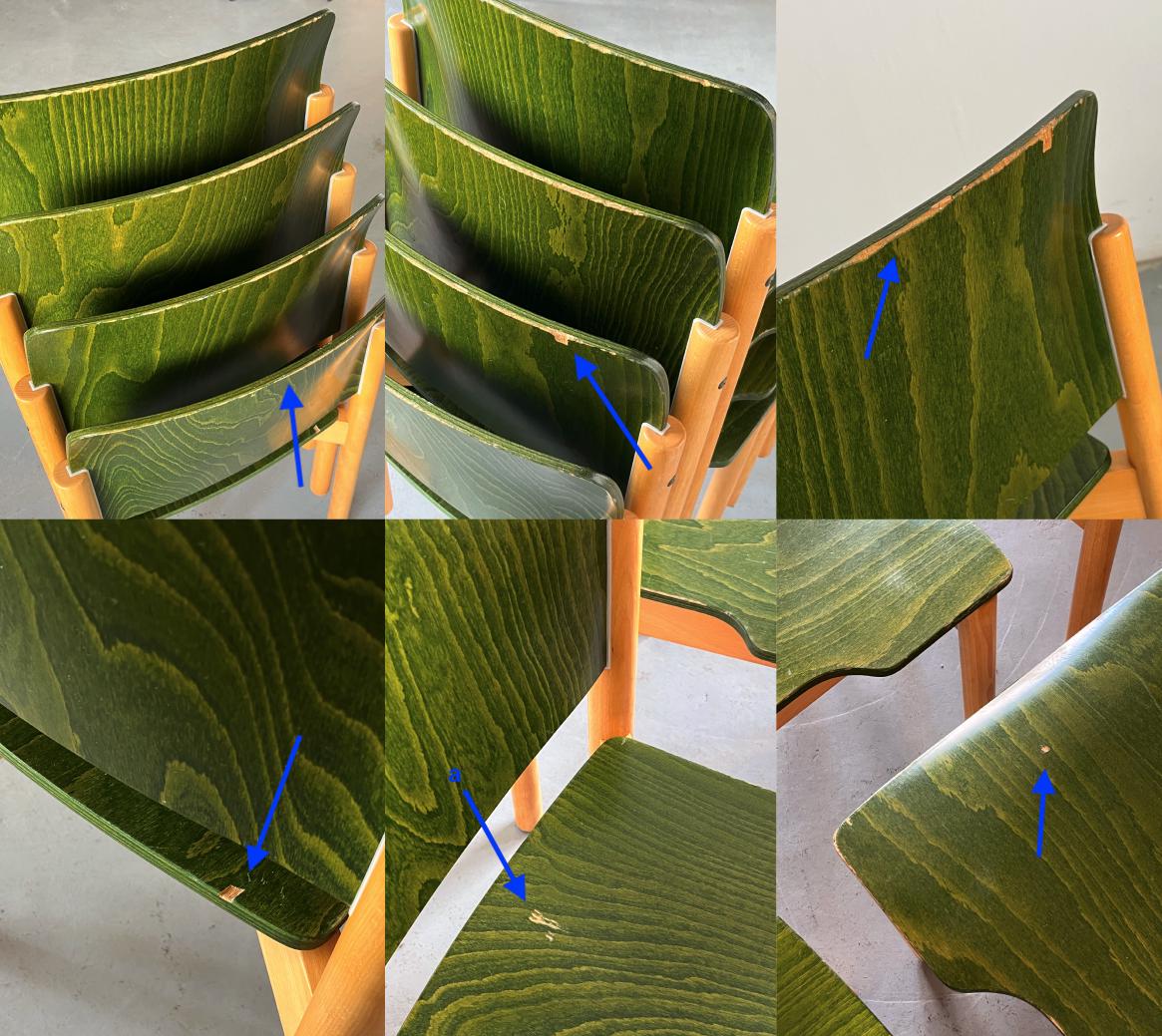 Mid-Century Modern Stackable Dining Chairs by Kusch + Co