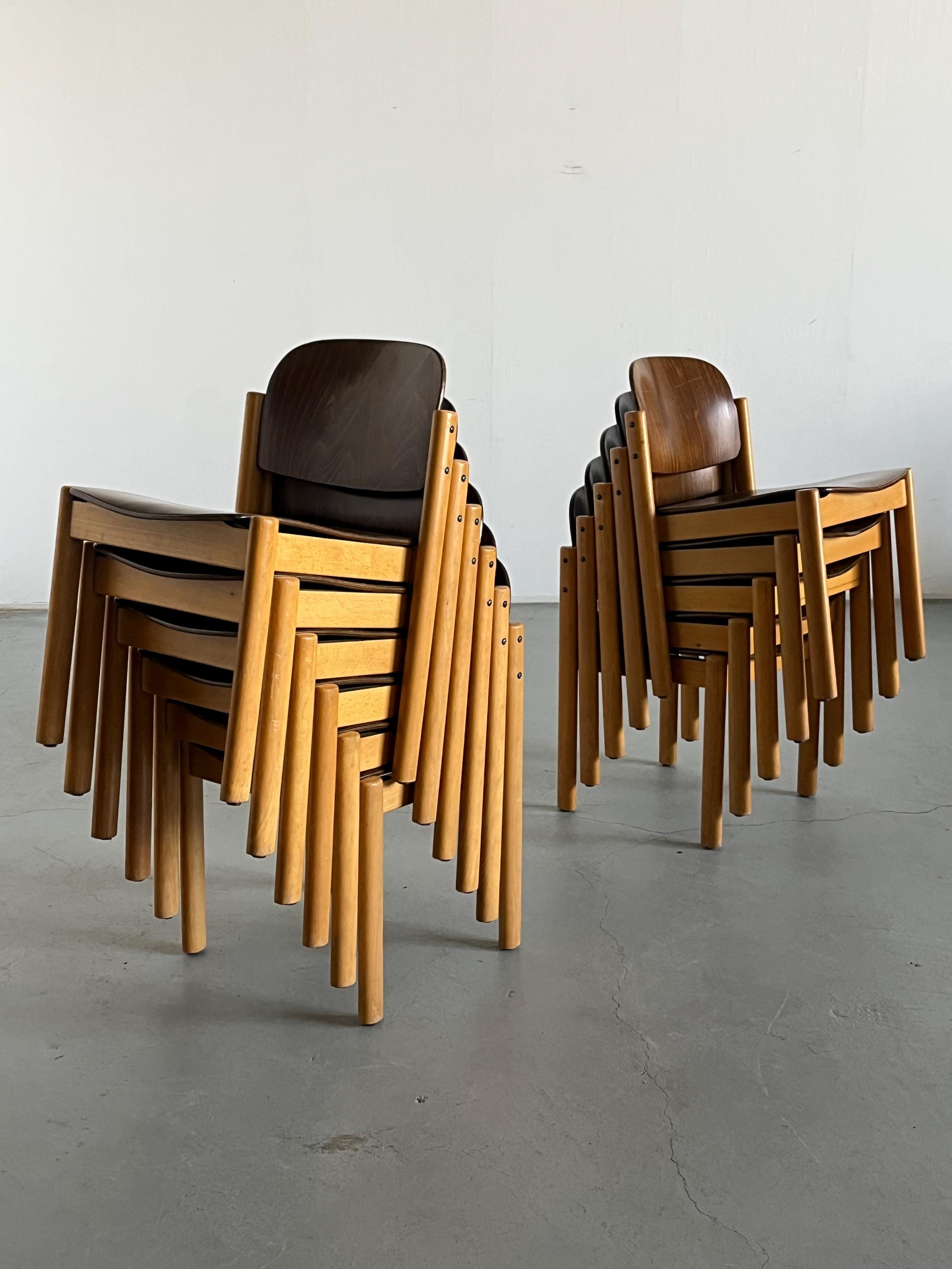 Mid-Century Modern Stackable Dining Chairs or Visitor Chairs by Kusch + Co