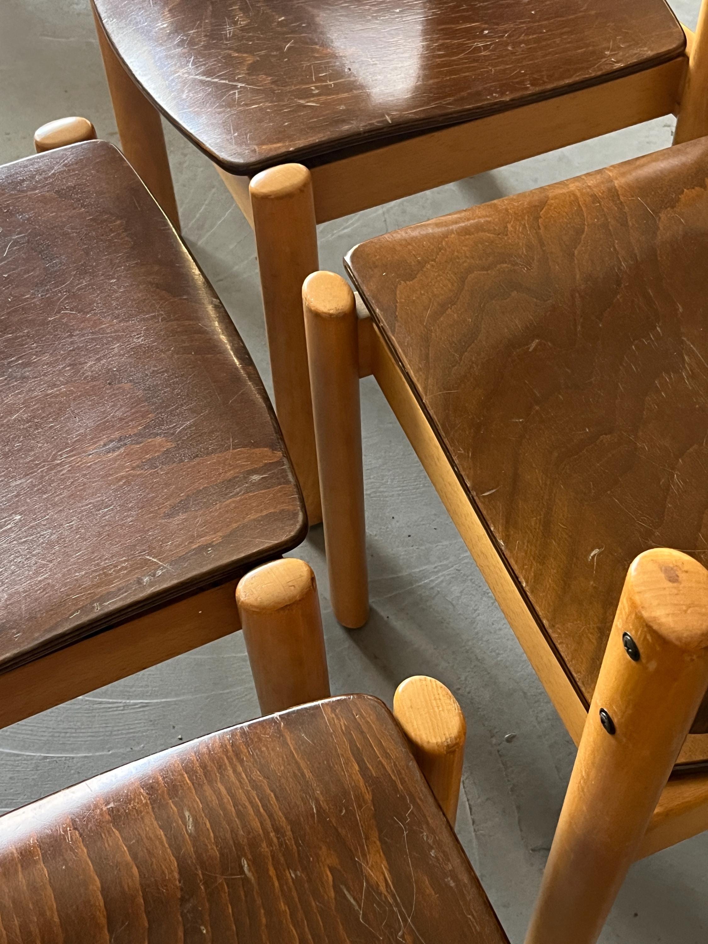 Mid-Century Modern Stackable Dining Chairs or Visitor Chairs by Kusch + Co