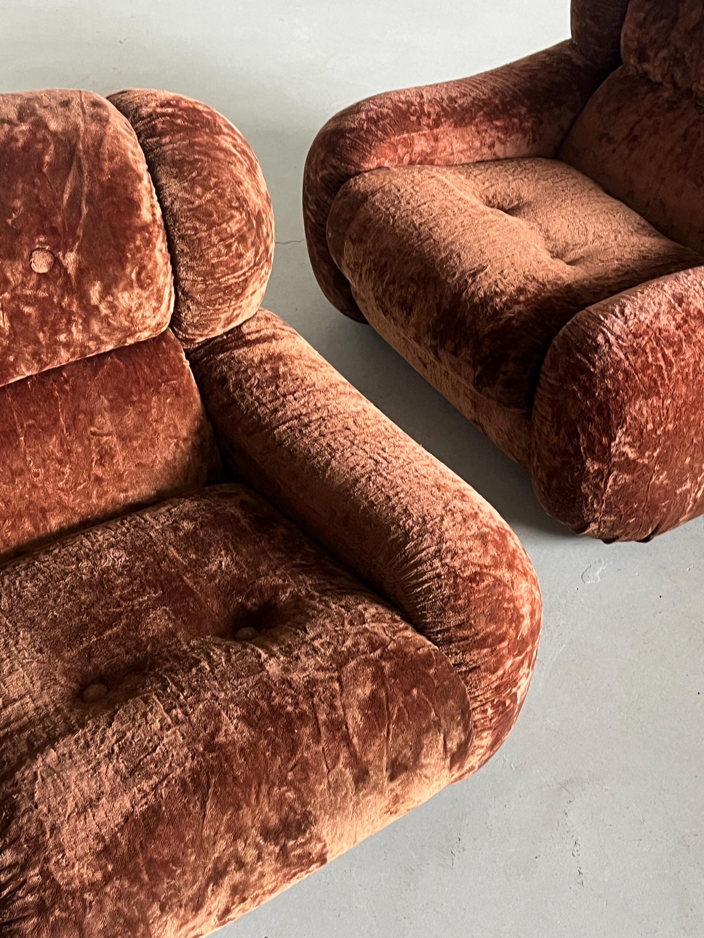 Italian Mid-Century Modern Cloud Armchairs